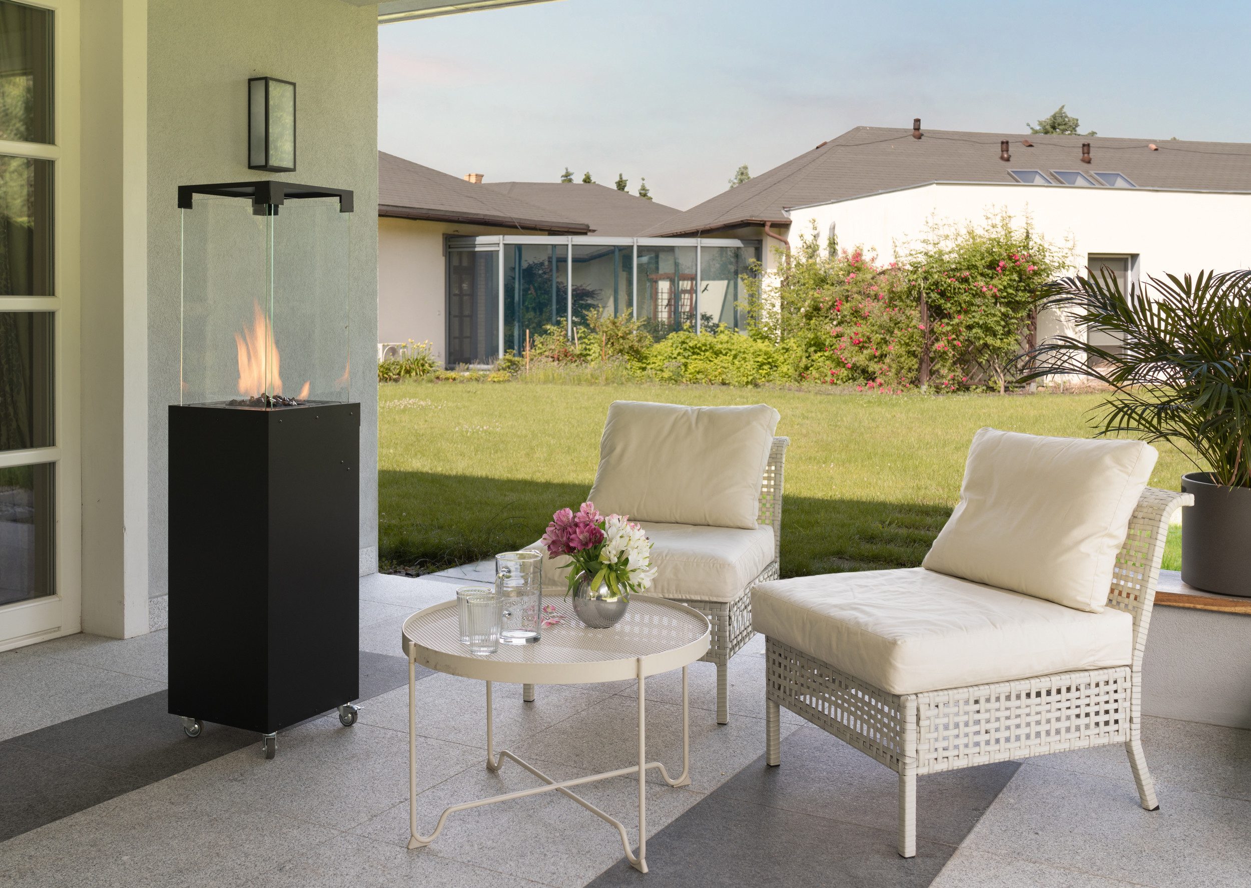 PLANIKA Echtfeuer-Dekokamin Planika Faro Gaskamin, Mit Heizleistung