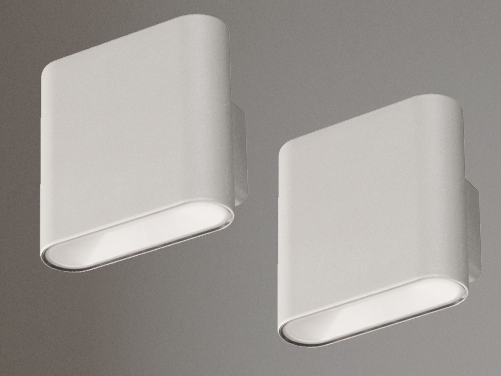easy! BY FHL LED Außen-Wandleuchte, Bewegungsmelder, LED fest integriert, Warmweiß, 2er SET Outdoor Akkulampen, Fassadenbeleuchtung ohne Strom, 10cm breit