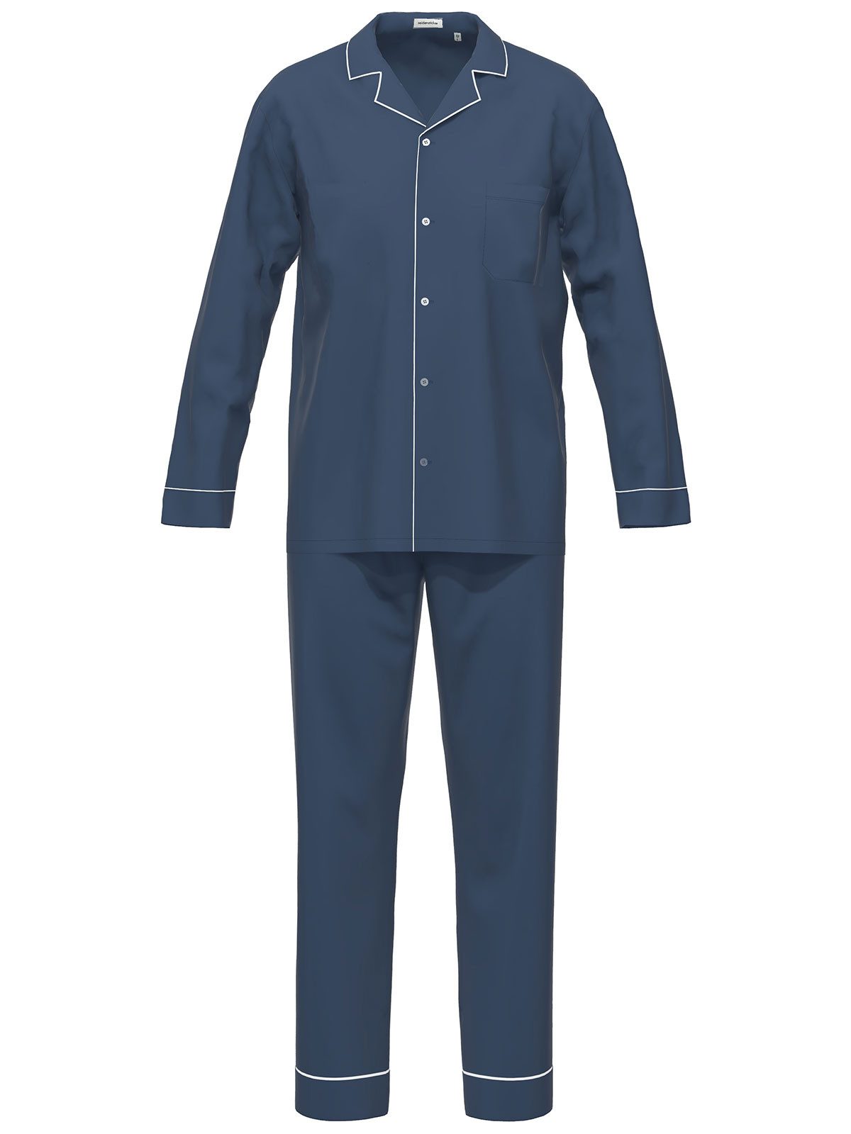 Seidensticker schwarze Rose Pyjama Herren Pyjama Set lang bodywear (Stück, günstig online kaufen