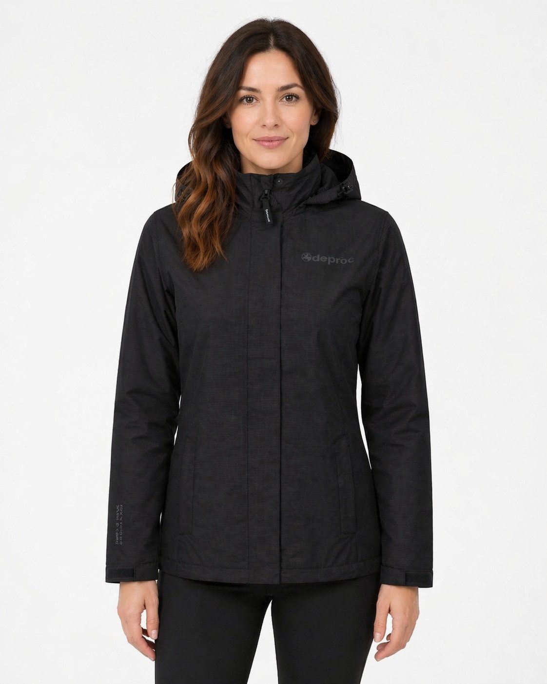DEPROC Active Outdoorjacke LAVAL WOMEN Funktionsjacke, Wanderjacke, Regenjacke abnehmbare Kapuze