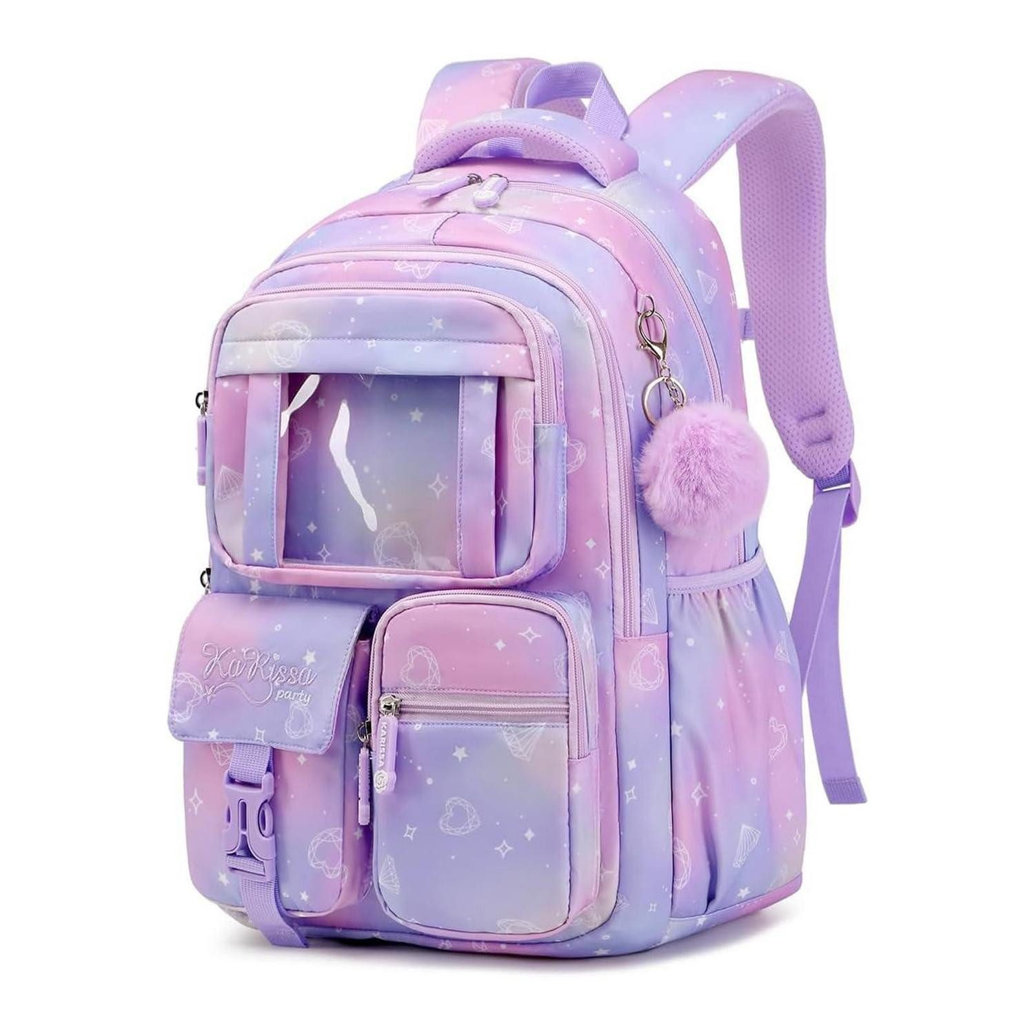 LuxusKollektion Schulrucksack Schulrucksack Mädchen 26L Lila Brustgurt