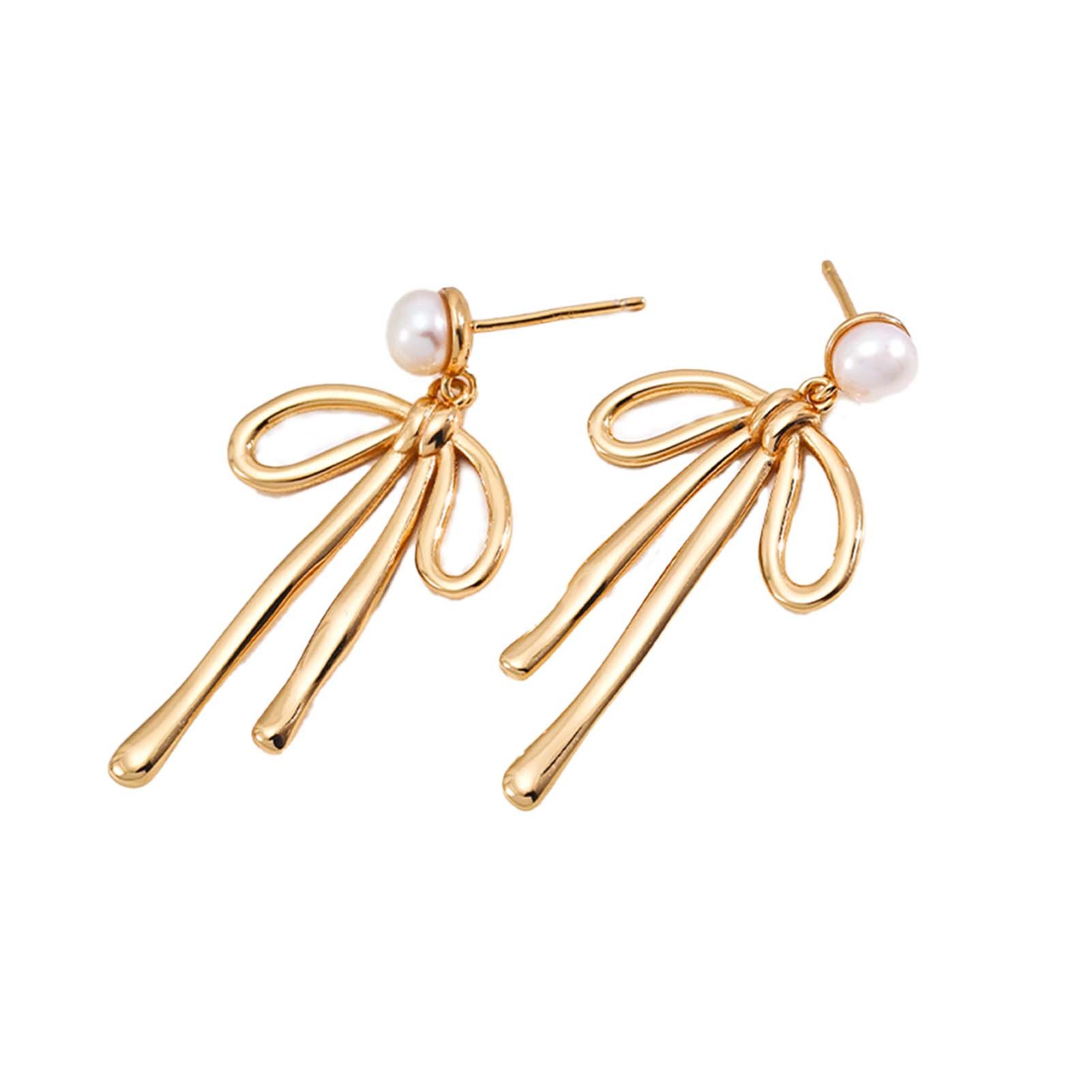 Jumpeak Paar Ohrstecker Ohrstecker Silber 925,Ohrstecker Perle,Schleifen Oh günstig online kaufen