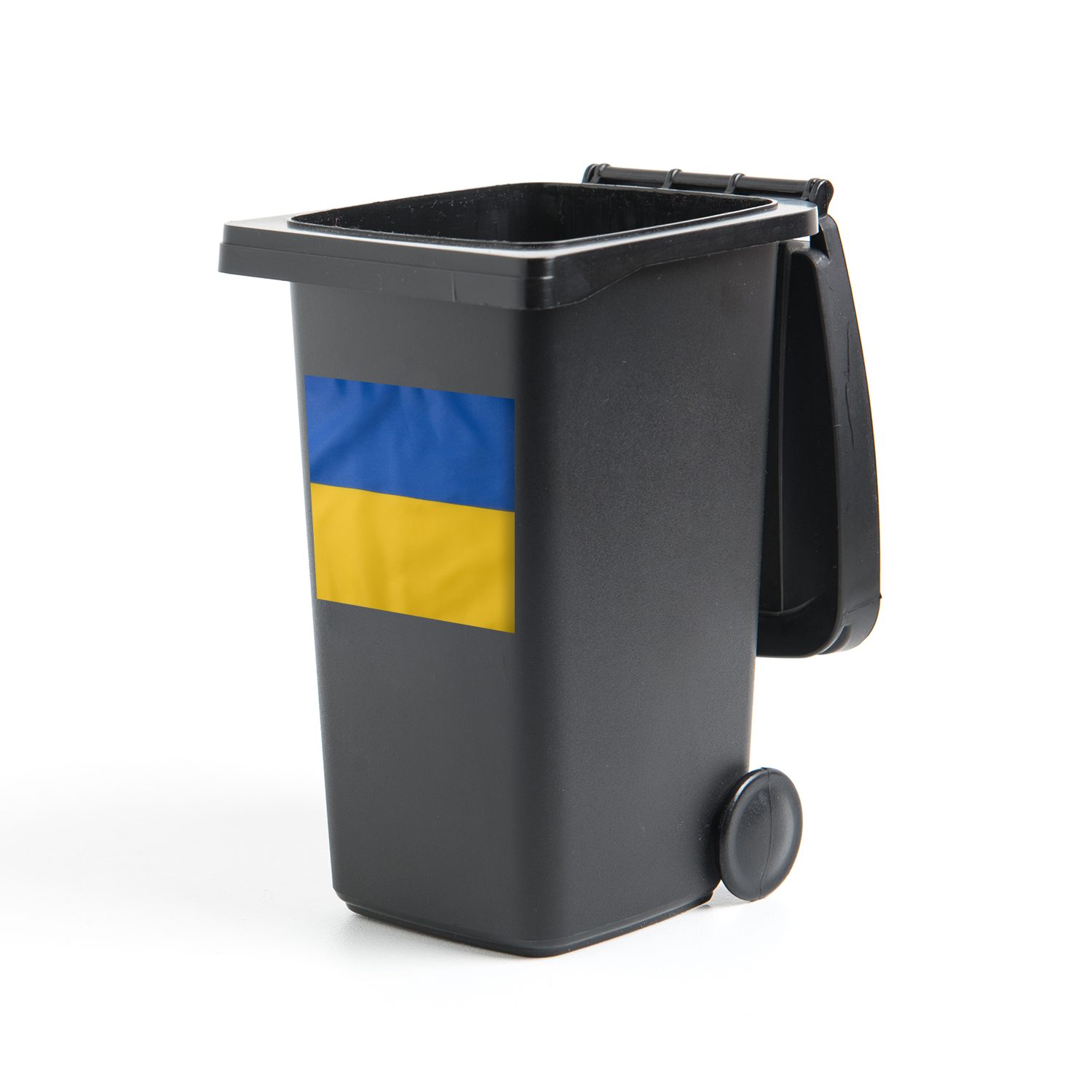 St), Mülleimer-aufkleber, MuchoWow Wandsticker (1 Abfalbehälter Ukraine der der Container, Mülltonne, Nahaufnahme Flagge Sticker,