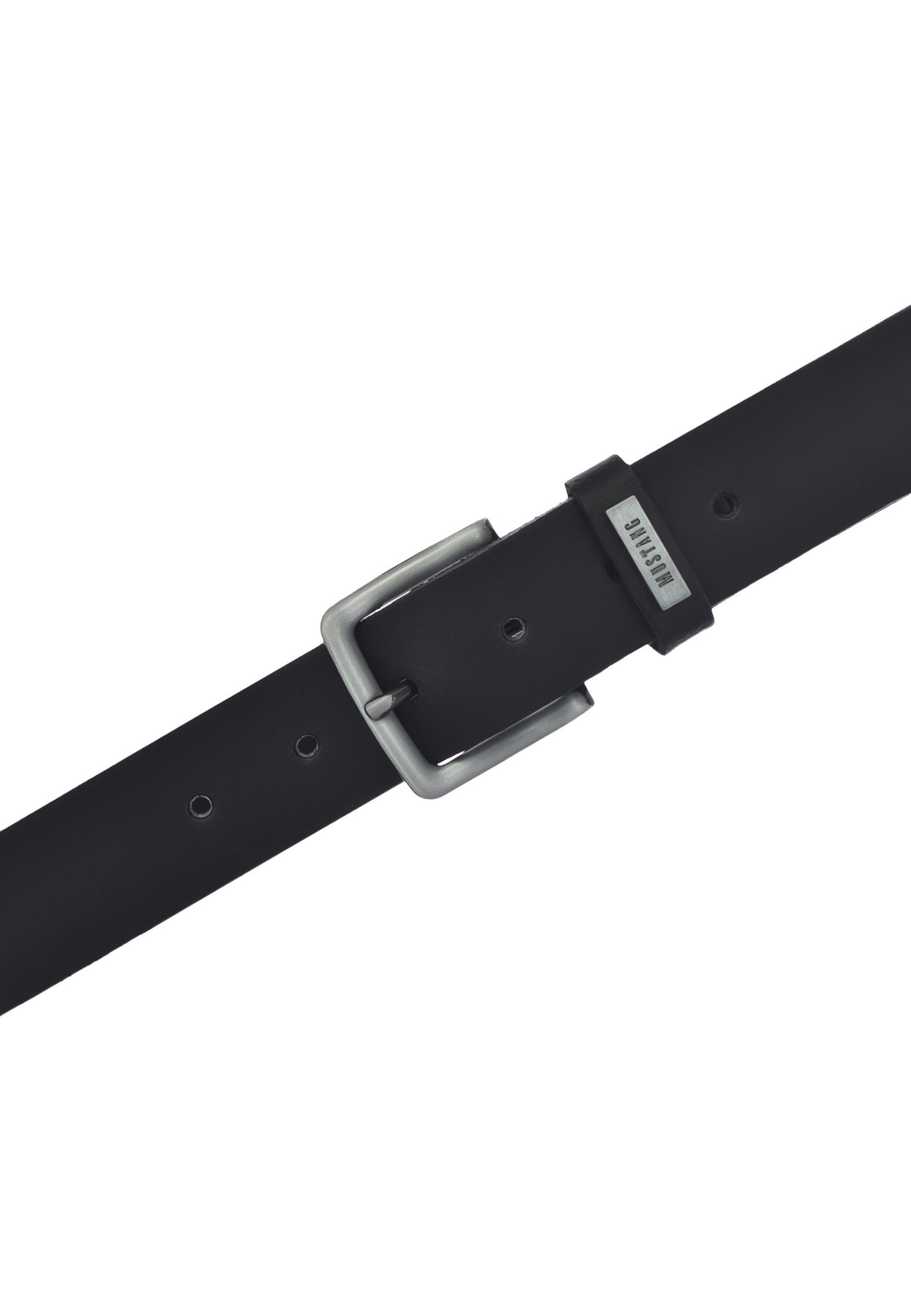 MUSTANG Ledergürtel "Wayne" Mit Metall-Logo auf der Schlaufe, 3,5 cm