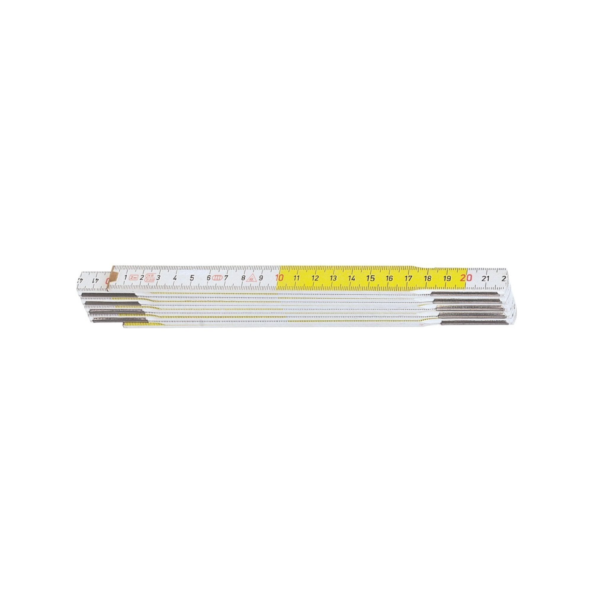 Hultafors Maßband HULTAFORS Gliedermaßstab Buche 2mx17mm gelb-weiß