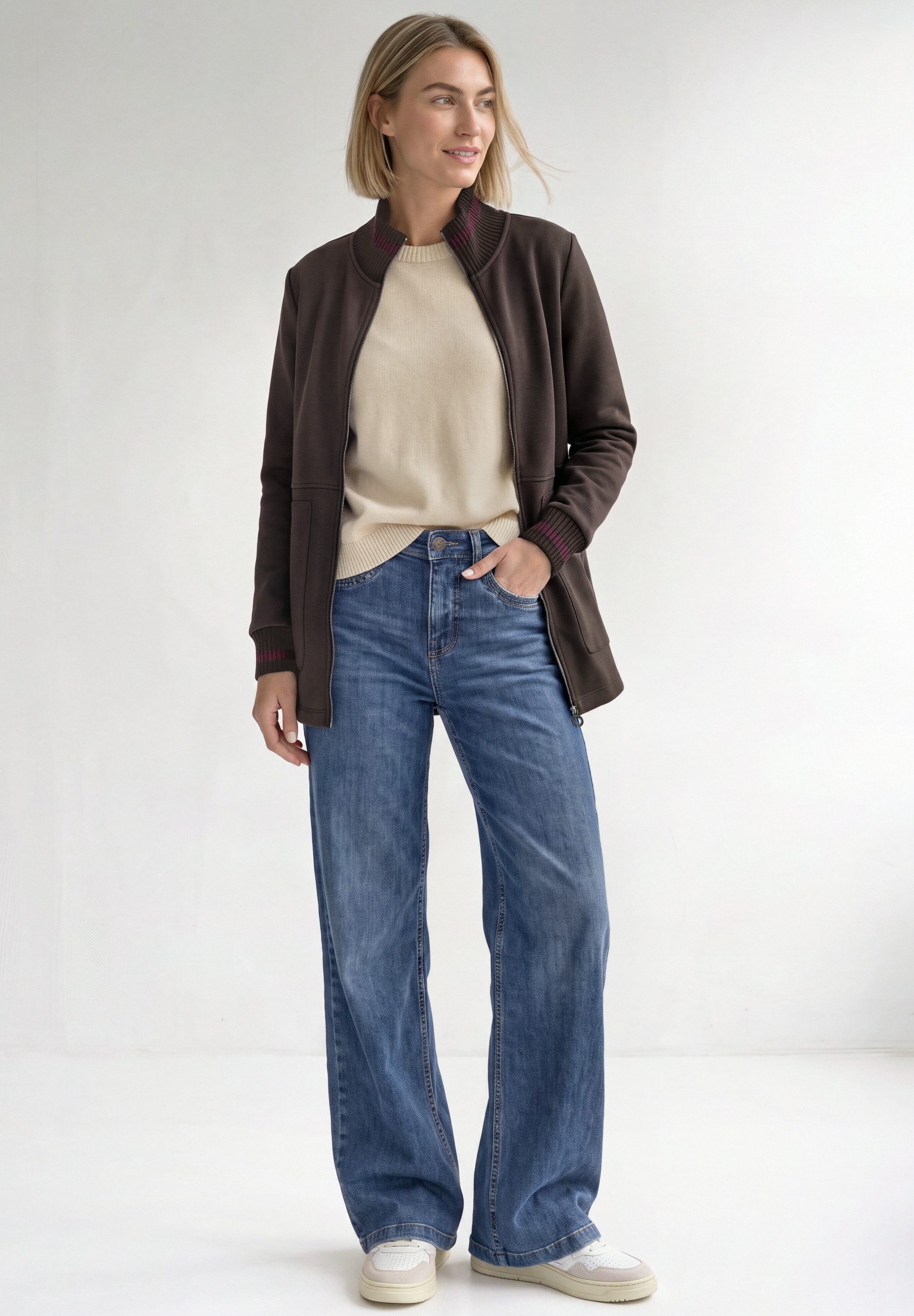 STREET ONE Sweatjacke mit Strick-Detail – Bild 3 von 5