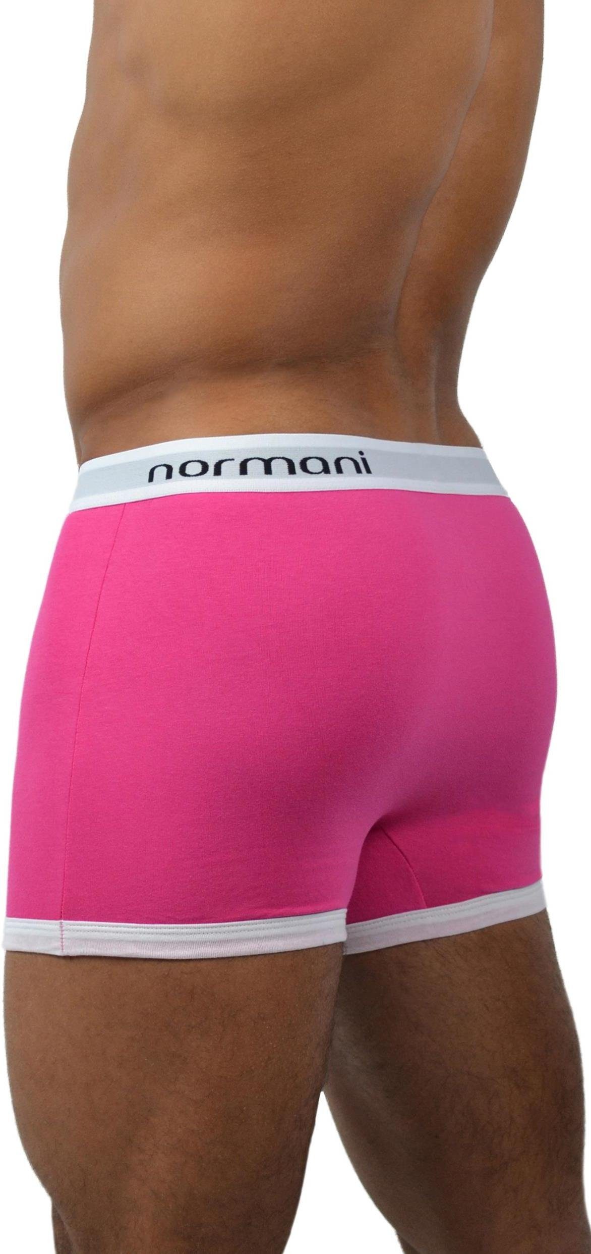 normani Retro Boxer Unterhose Baumwolle Retro atmungsaktiver 6 Pink Baumwolle Boxershorts Stück aus Retro aus