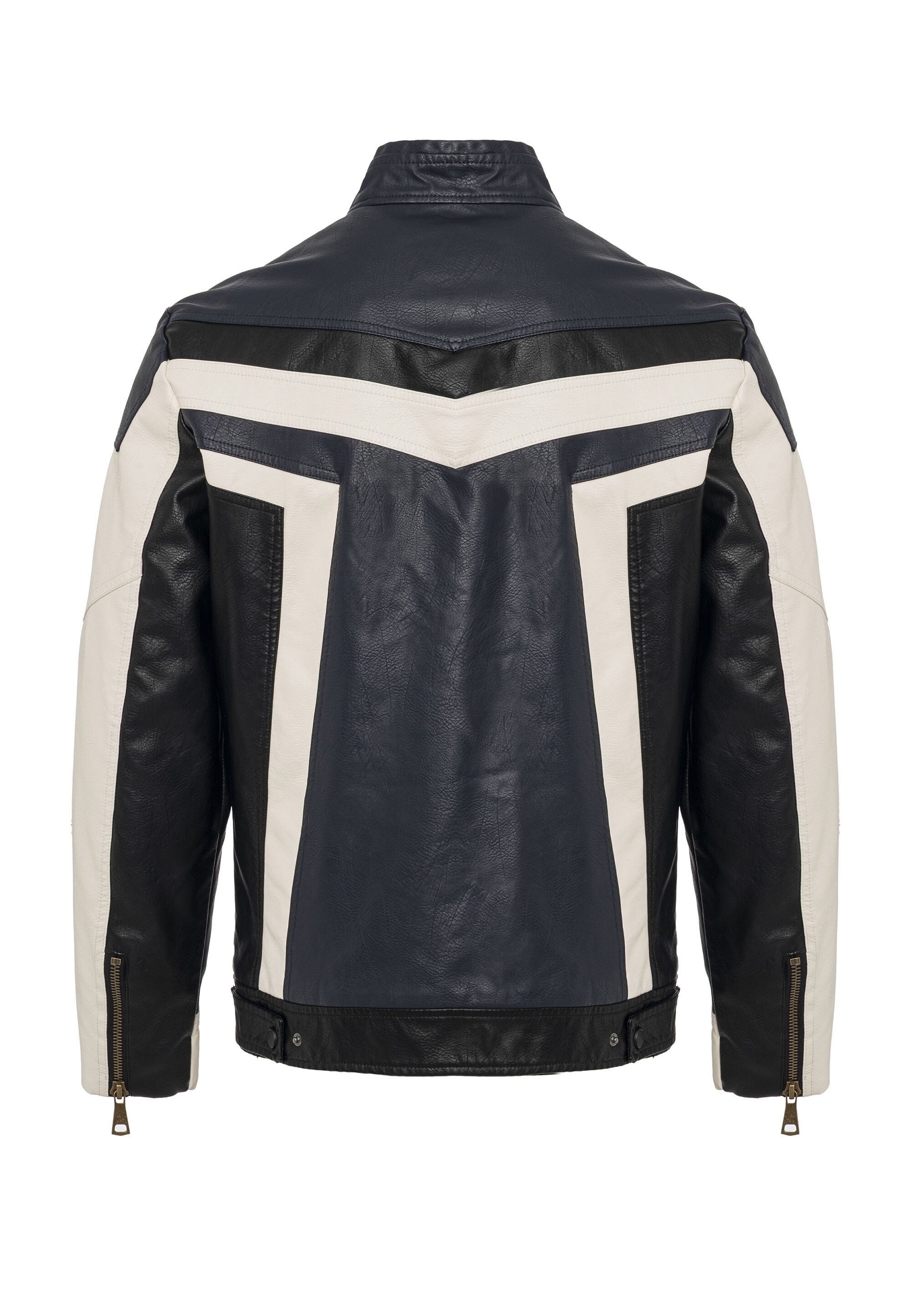 Cipo & Baxx Bikerjacke CM230 Motorrad-Look mit sportlichem Design – Bild 4 von 5