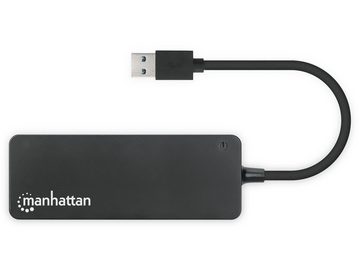 MANHATTAN MANHATTAN USB 3.2 Hub, 7-Port, 1 Typ-A, schwarz USB-Adapter