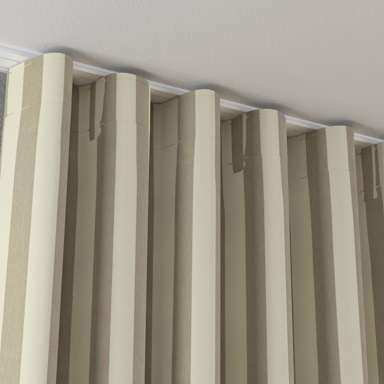 Quadro, 60 x cm, beige Wellenvorhang Vorhang weiß- 100 Dekoria
