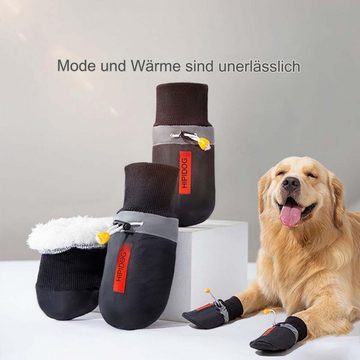 FIDDY Pfotenschutz Große wasserdichte und atmungsaktive Hundeschuhe, (4-tlg), Outdoor-Fußüberzüge für mittelgroße und große Hundeschuhe