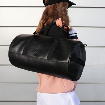FEYNSINN Reisetasche Leder Weekender Unisex FINLAY, Echtleder Reisegepäck für Damen & Herren, Sporttasche XL schwarz
