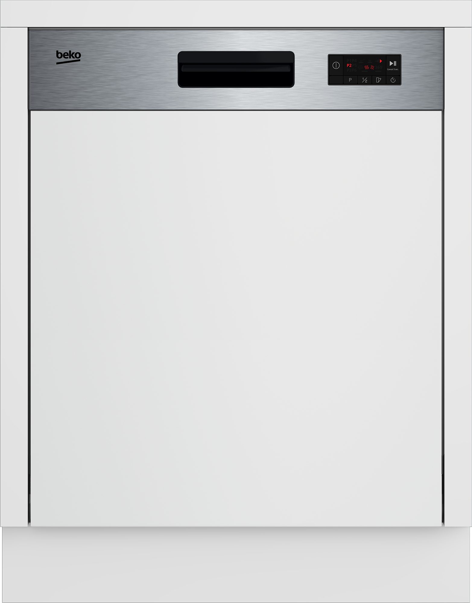 BEKO teilintegrierbarer Geschirrspüler BDSN15430X 7697801677, 14 Maßgedecke, SelfDry - automatische Türöffnung