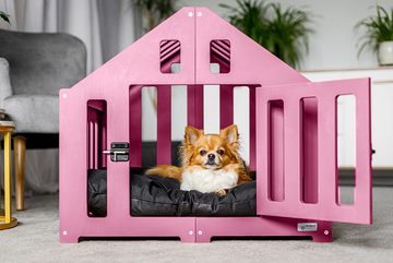 Pet World Design Hundehütte Hundehaus aus Holz, Hundebox, Tierhaus, Hund, Katze, indoor, UV Lack