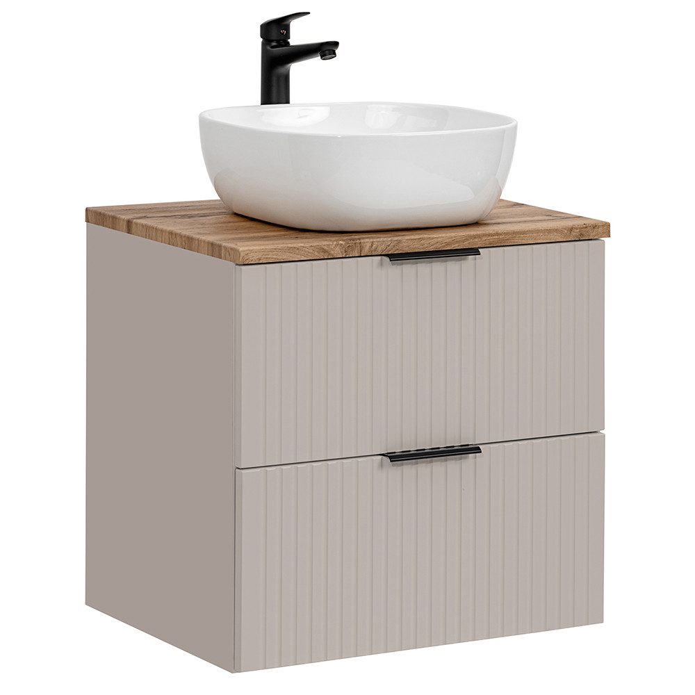 Lomadox Waschtisch ADELAIDE-56-CASHMERE, 60cm mit Keramik-Aufsatzbecken, günstig online kaufen