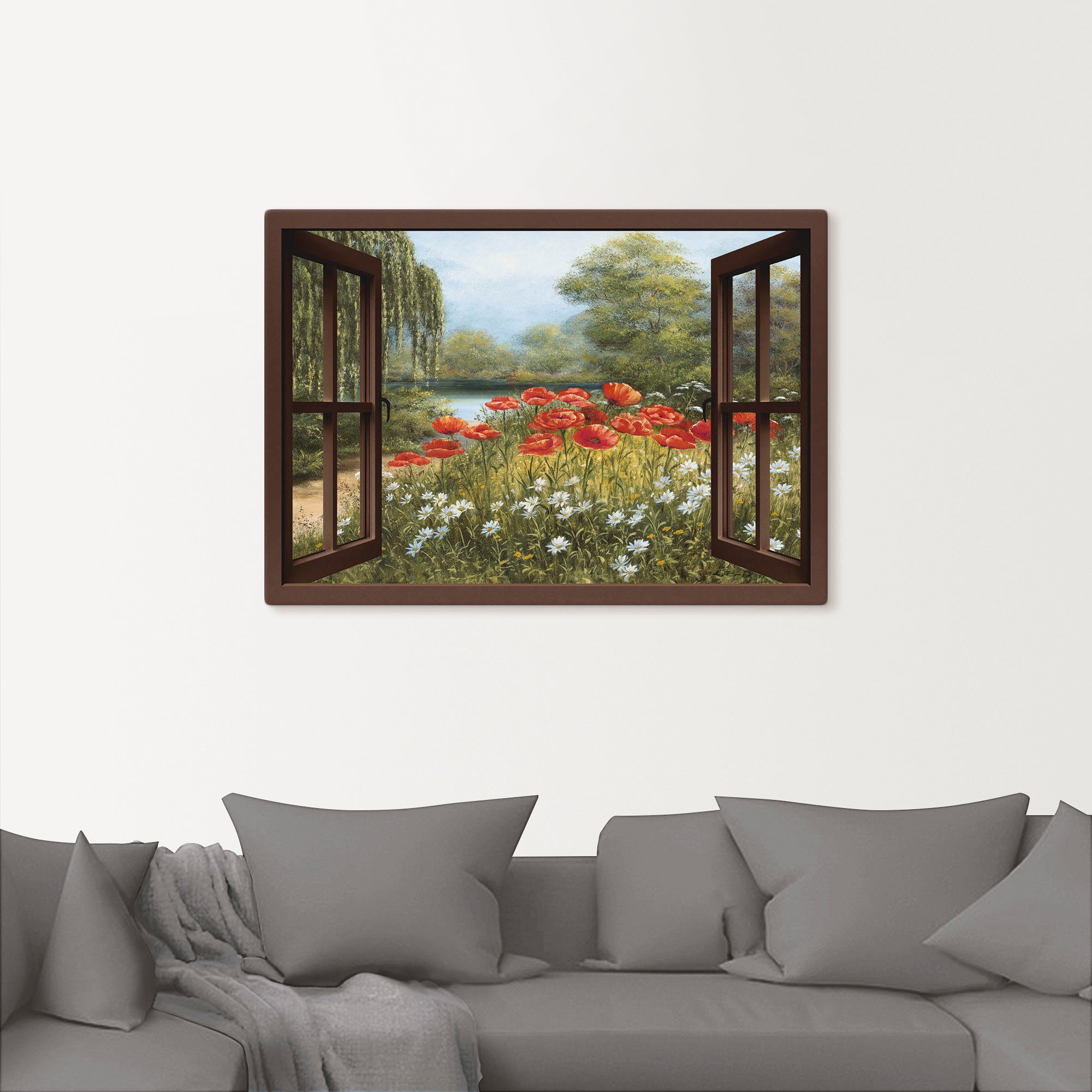 Artland Wandbild »Mohnwiese«, Seebilder (1 Stück), in vielen Größen & Produktarten - Alubild / Outdoorbild für den Außenbereich, Leinwandbild, Poster, Wandaufkleber / Wandtattoo auch für Badezimmer geeignet-kaufen