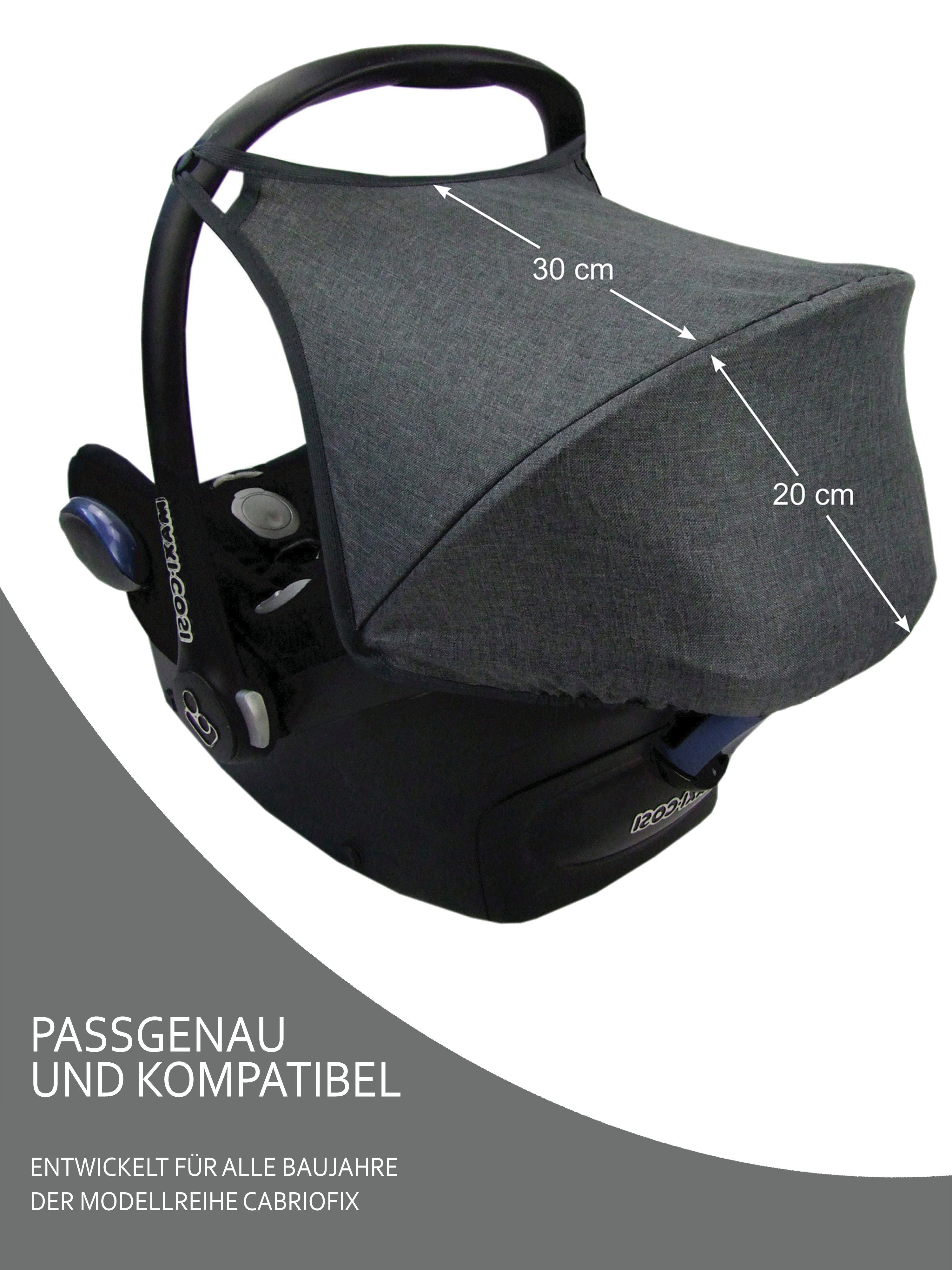 BambiniWelt by Rafael K. Babyschale Sonnenverdeck für Babyschale kompatibel mit Maxi Cosi Cabrio-Fix + GP, ab: 0+, bis: 14 Monate