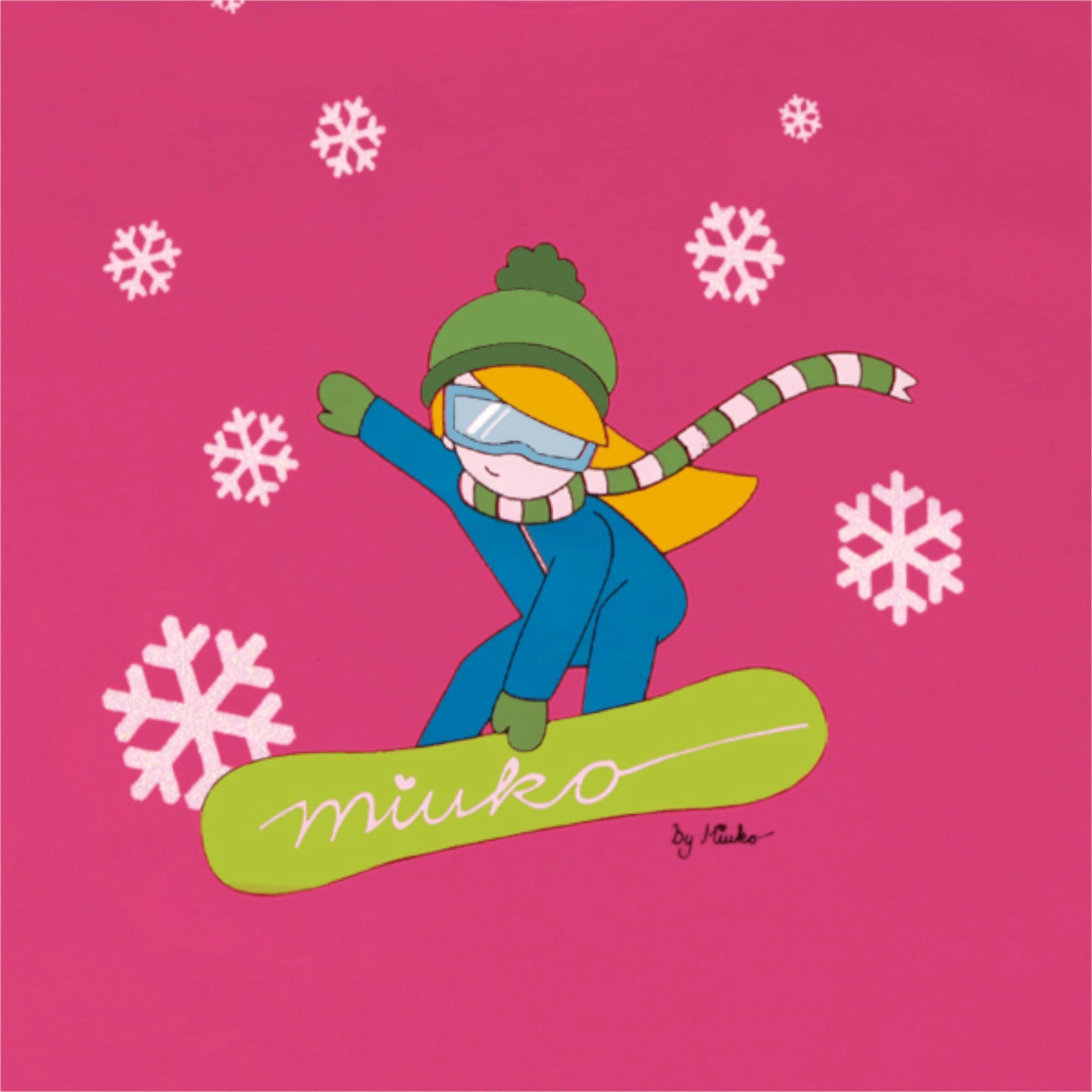 Mädchen Baumwolle 128 122 oder 158 164 134 152 langärmlig, für rosa Motiv weiß Snowboarderin pink, Langarmshirt 140 146 100% T-Shirt Miuko