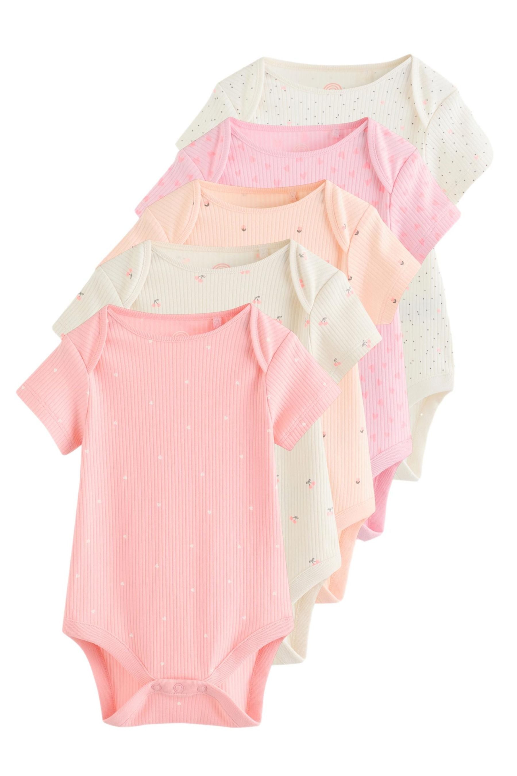 Next Kurzarmbody Kurzärmelige Strampler, 5er-Pack (5-tlg)