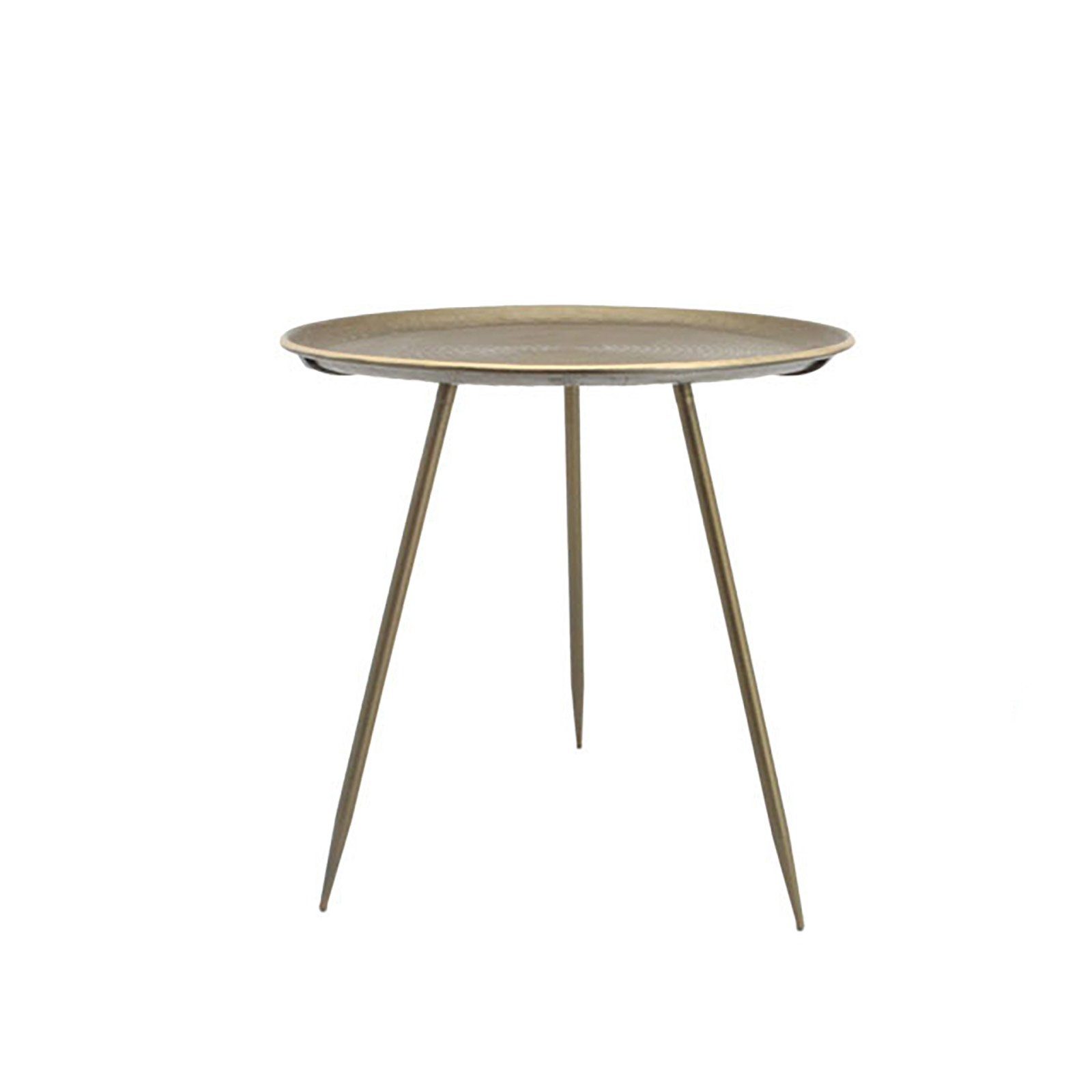 Cosy Home Ideas Beistelltisch »Beistelltisch rund Dreibein gold mit Rillen«  (1 Stück, 1x Beistelltisch), stabiler Tisch aus Metall online kaufen | OTTO