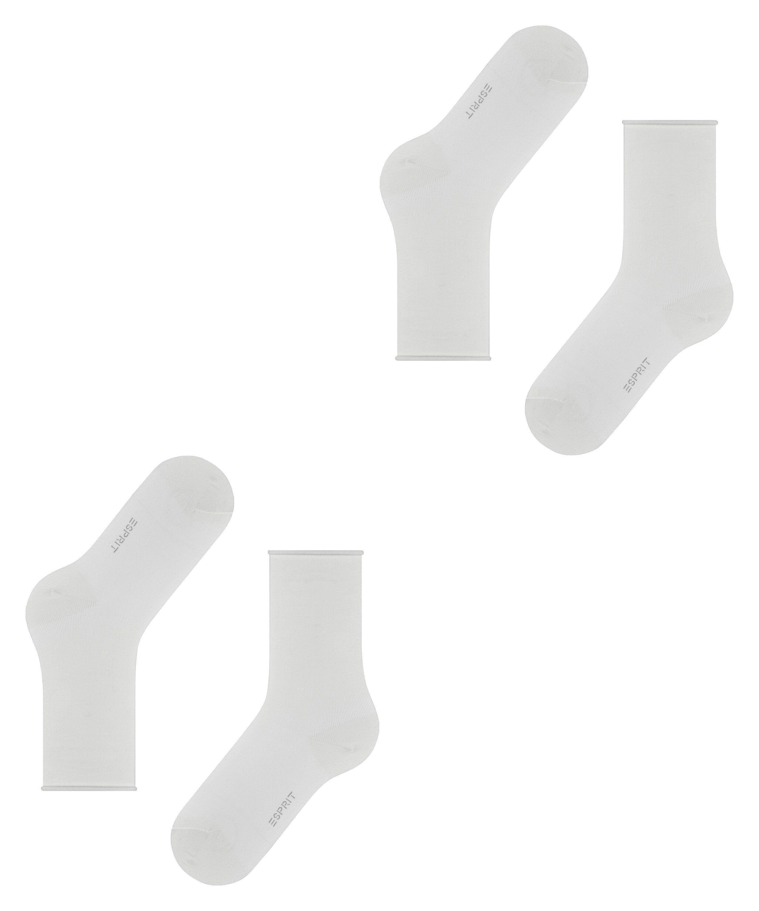 Esprit Socken Basic Pure 2-Pack Socken mit hohem Baumwollanteil (2-Paar) mit hohem Baumwollanteil