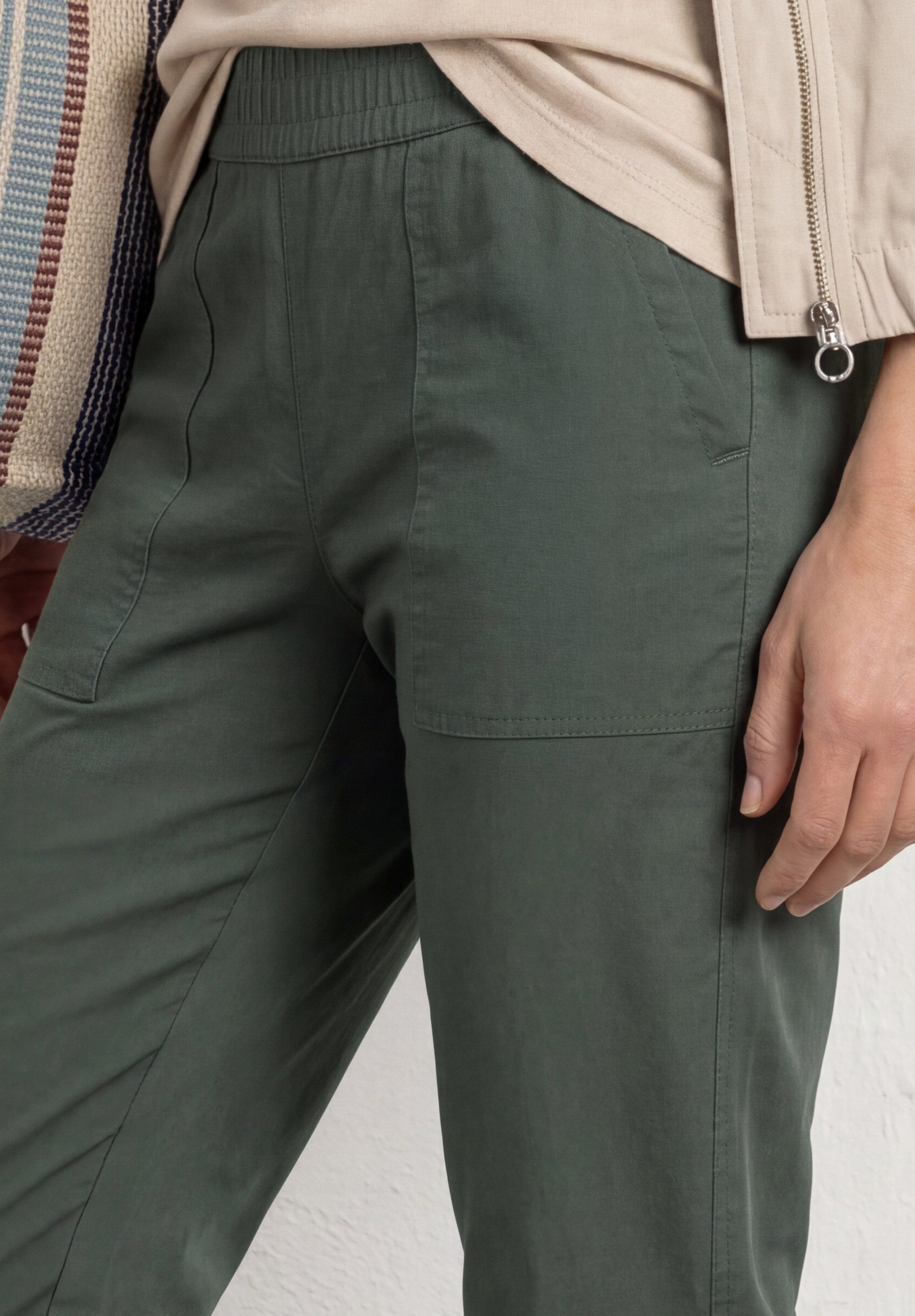 STREET ONE Chinohose Slim Leg Chino mit Elastikbund