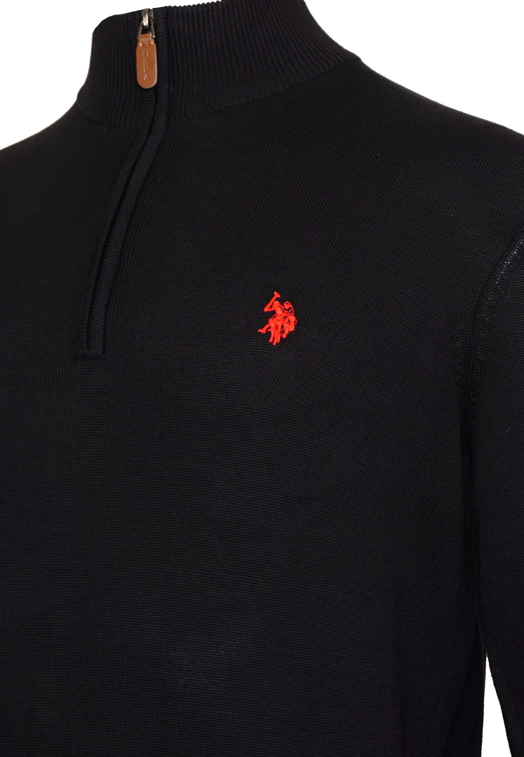 U.S. Polo Assn. Strickpullover Pullover Troyer Half Zip (1-tlg)