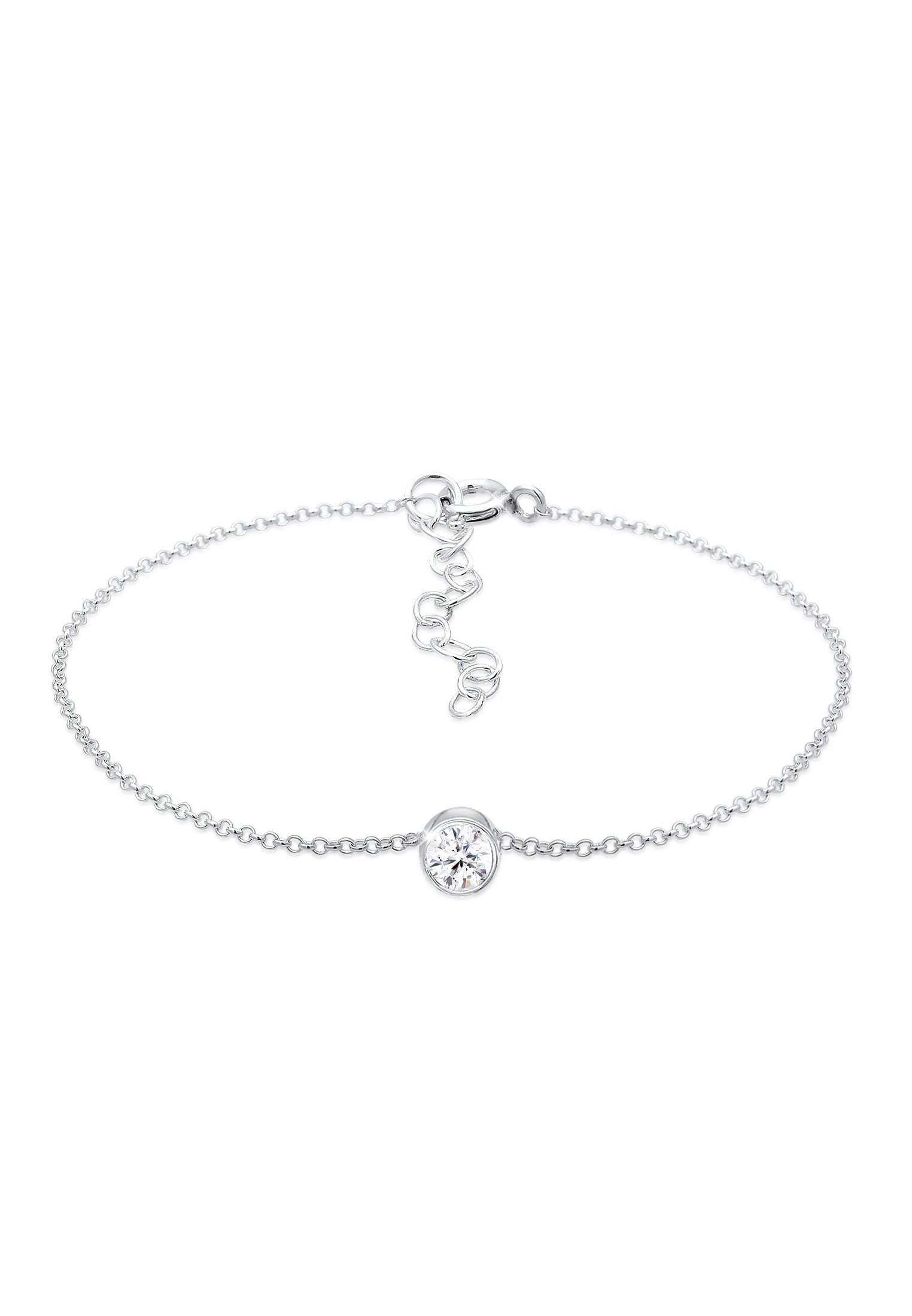 Armband Glas Kirstalle Weiß 925 Sterling Silber