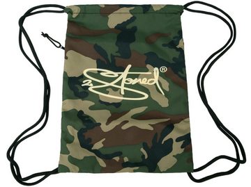 2Stoned Turnbeutel Sportbeutel Sportrucksack in Camouflage für Damen, Herren und Kinder, geräumiges Seitenfach mit Reißverschluss