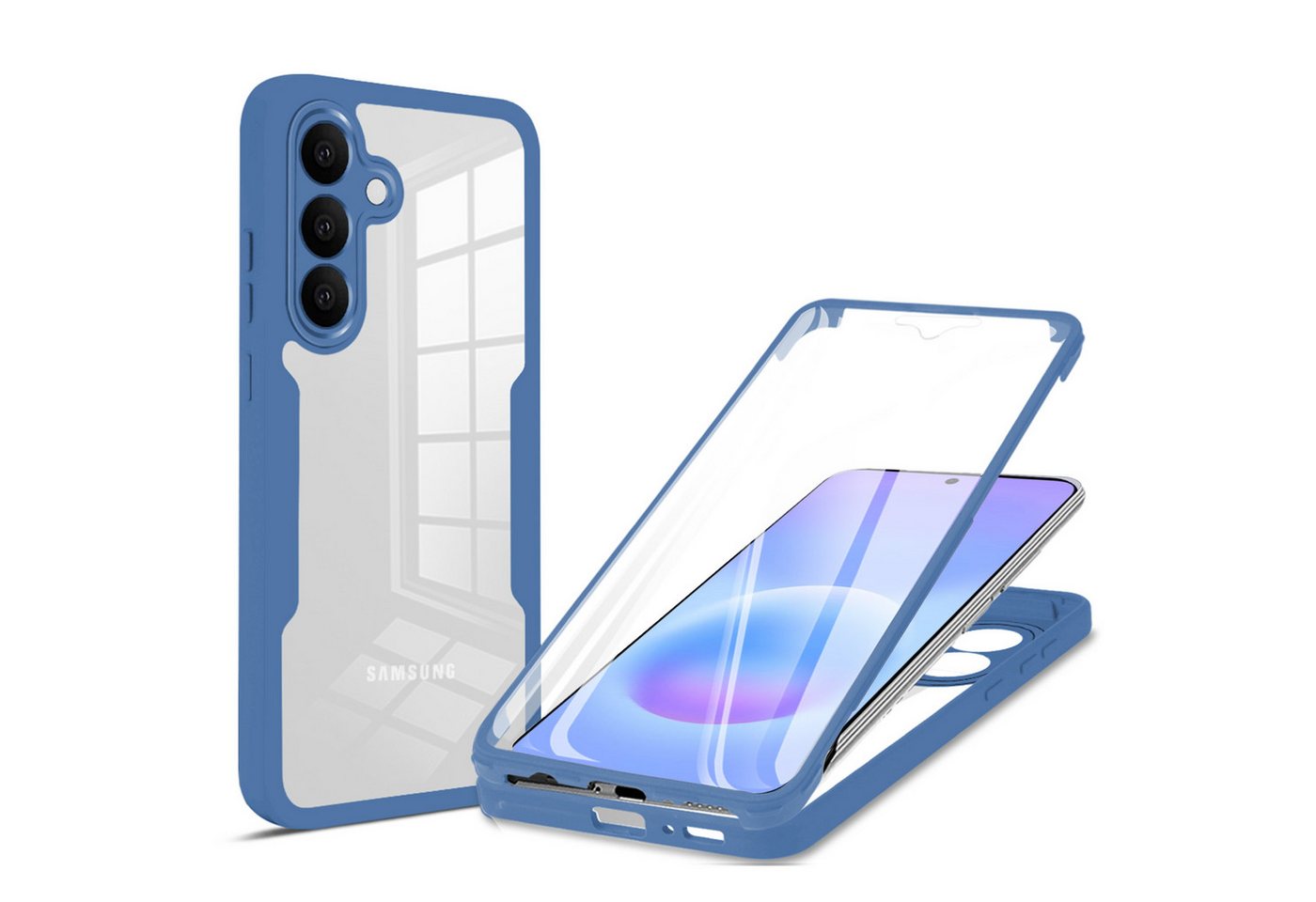 betterfon Handyhülle für Samsung Galaxy A57, 360° Hülle mit Integriertem Displayschutz, 2-teiliges 360 Grad Case mit Rundumschutz und Displayschutz