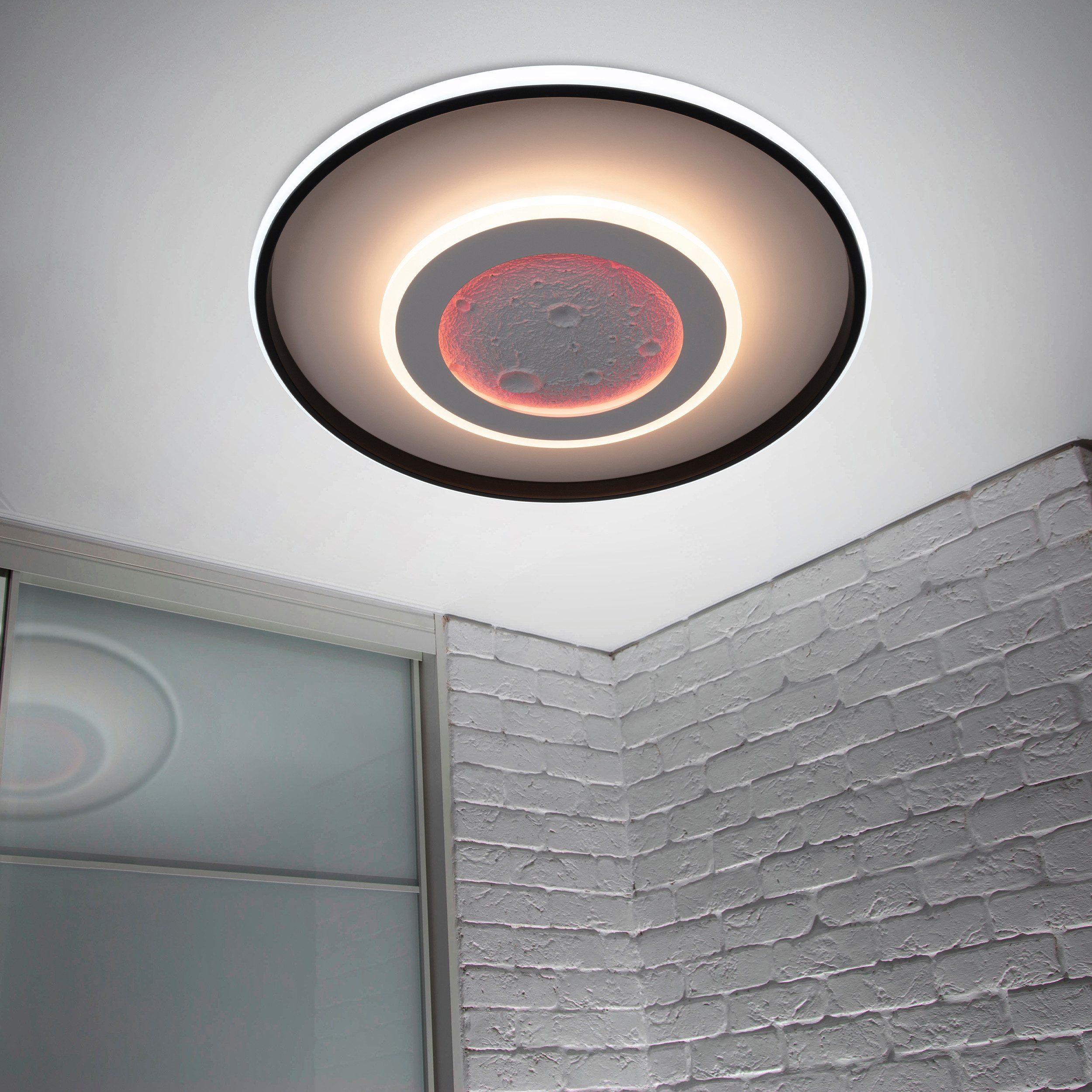 näve LED Deckenleuchte Livana, CCT - über Fernbedienung, Dimmfunktion, Farbwechsel, Fernbedienung, Infrarot inkl., Memoryfunktion, Nachtlichtfunktion, dimmbar über Fernbedienung, mehrere Helligkeitsstufen, Leuchtmittel wechselbar, warmweiß - kaltweiß, Dimmbar per IR-Fernbedienung, CCT, Memory, Nachlicht, Ø: 70 cm