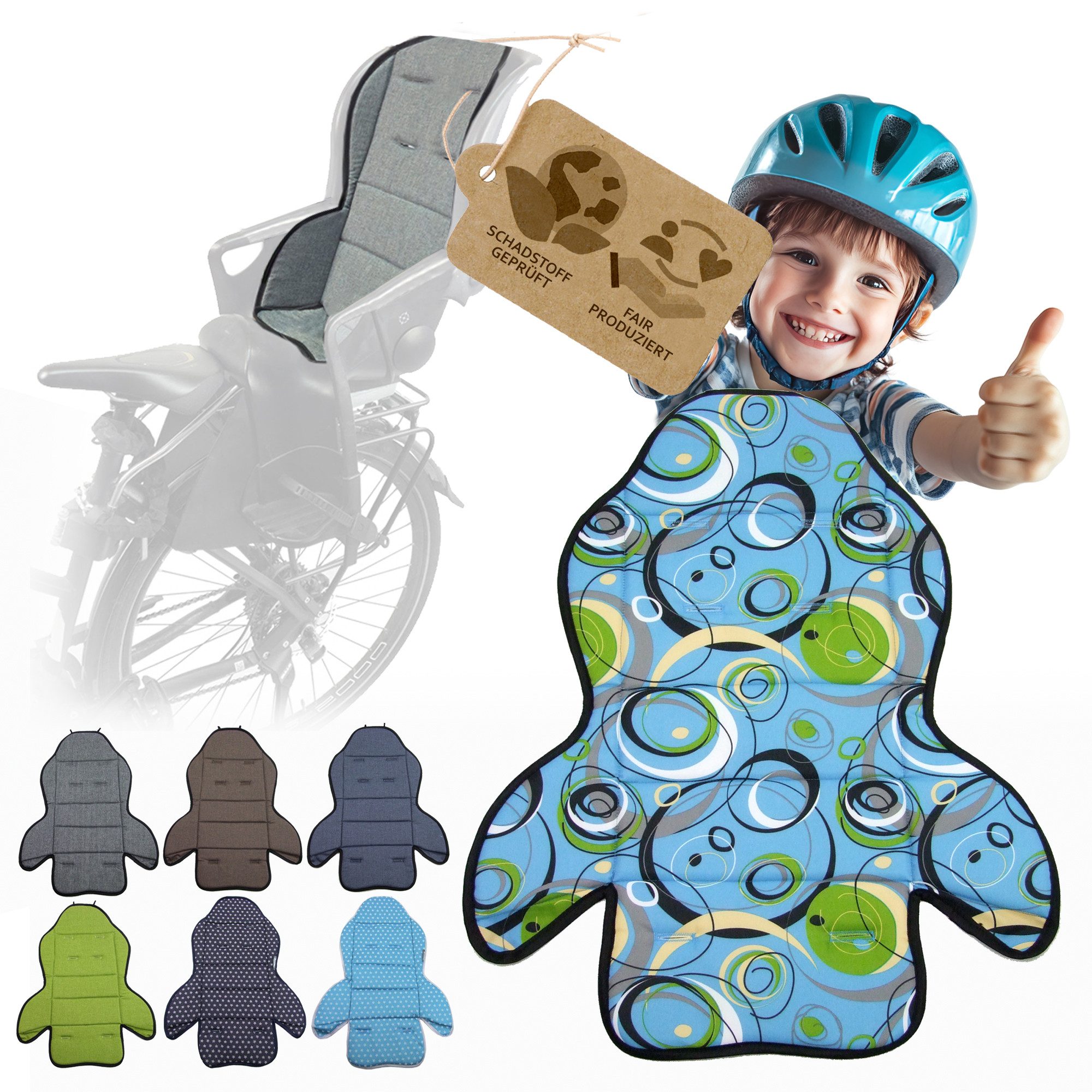Fahrradkindersitz Ersatzbezug Sitzkissen für Fahrradsitz kompatibel mit Römer Jockey M3