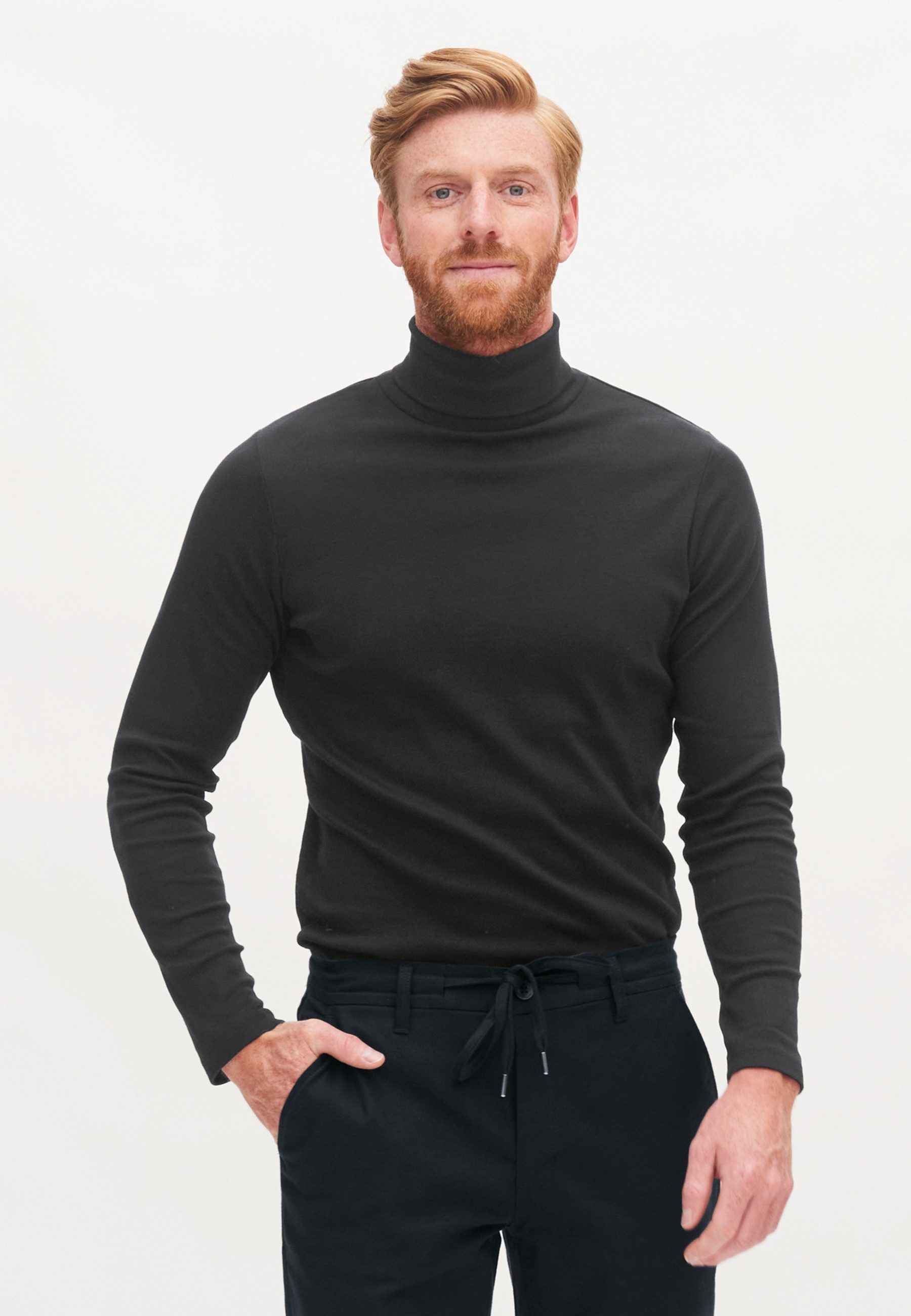 LIVING CRAFTS Rollkragenpullover HELGE GOTS zertifiziert