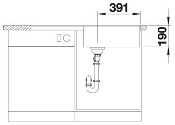 Blanco Granitspüle METRA XL 6 S-F, eckig, 49/99 cm, (1 St), erhältlich in mehreren Farben