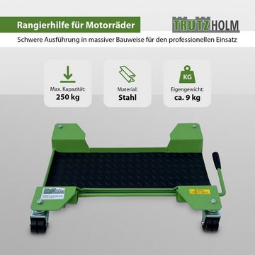TRUTZHOLM Transportroller Rangierhilfe für Motorrad mit Ständer grün 54x19 cm Last bis 250kg, (1 Stück)