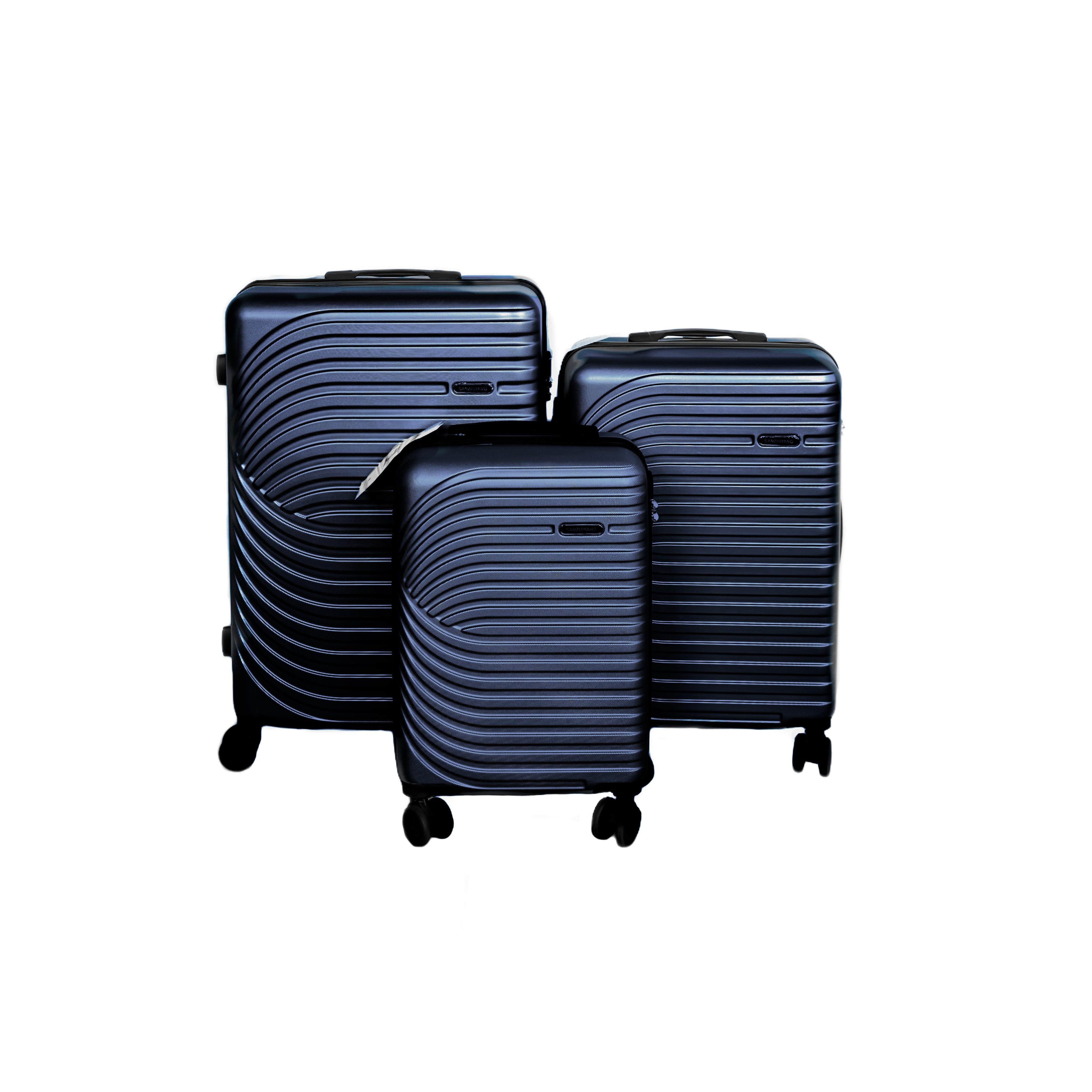 Almina Kofferset 3-teilig, Hartschale, 360° Rollen und Innenaufteilung, 4 Rollen, (3 tlg., Hartschalen Trolley Set)