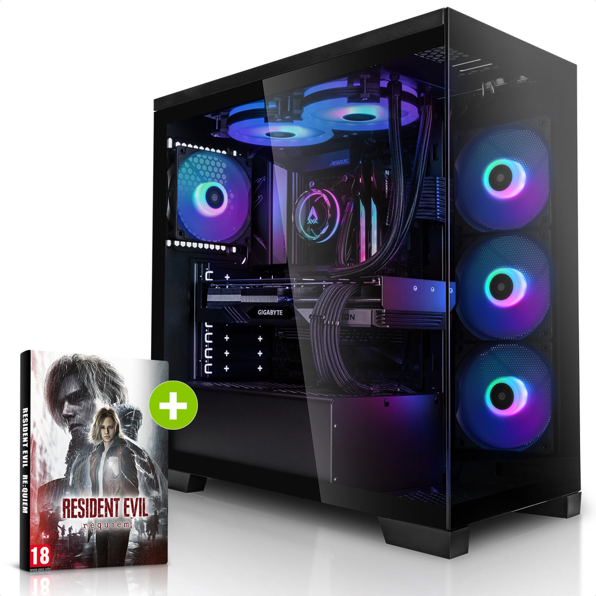 AurumPC ASUS Edition PC Intel Core Ultra 7 265KF Gaming-PC (Intel Core i7 265KF, GeForce RTX 5070, 32 GB RAM, 1000 GB SSD, Wasserkühlung, Windows 11, WLAN)