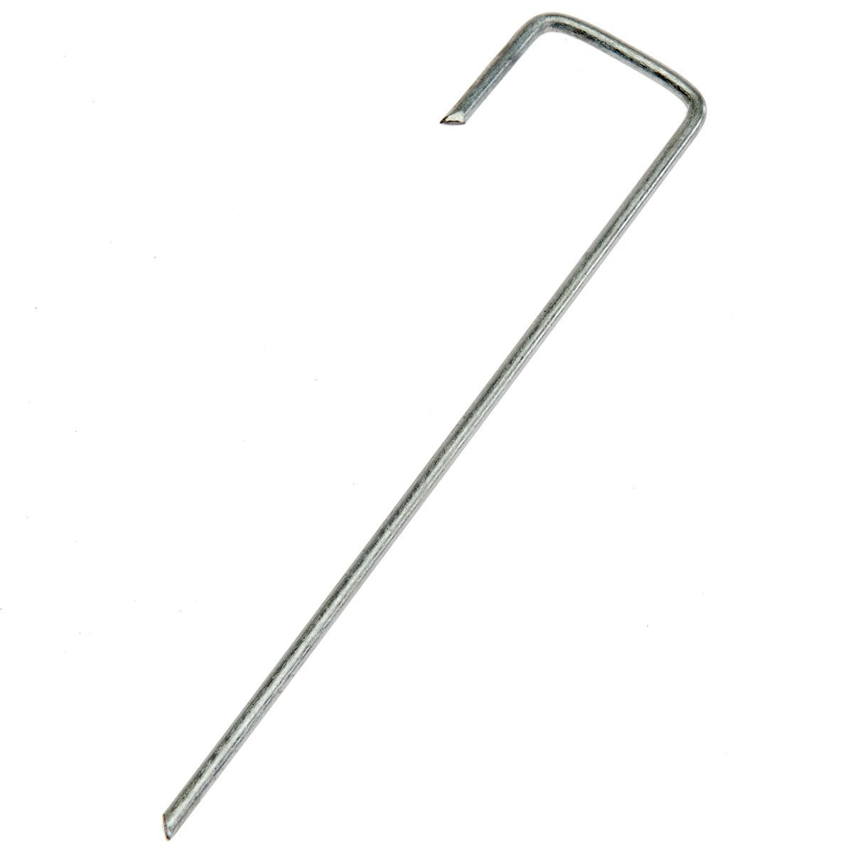 HaGa Erdnagel 100 Erdanker Metall J-förmig 200mmx30mm, 100-St., für Vlies und Gitter, Unkrautschutzvliese, Rasenschutzgitter, Metall