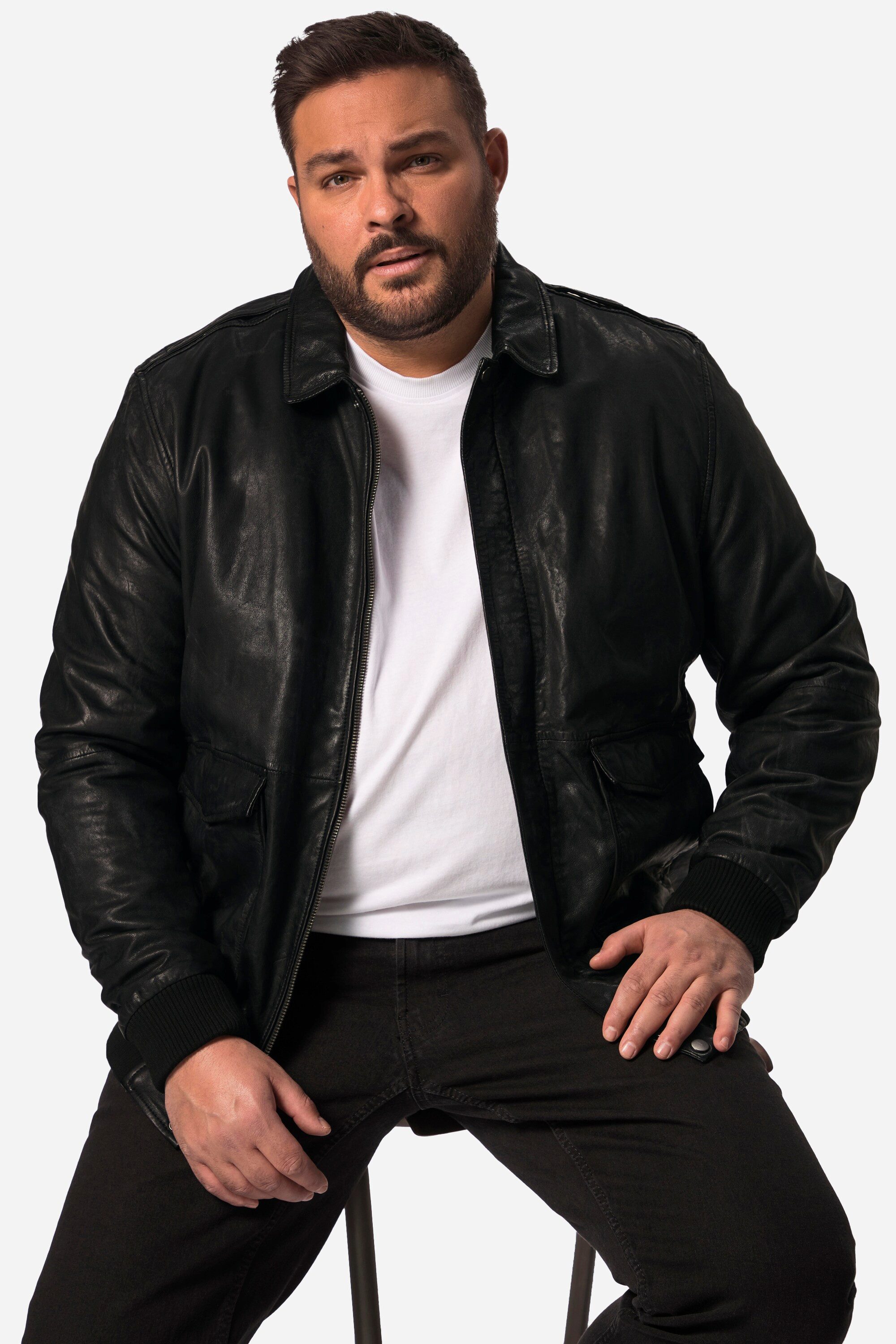 Men Plus Lederjacke Men+ Lederjacke Leder günstig online kaufen