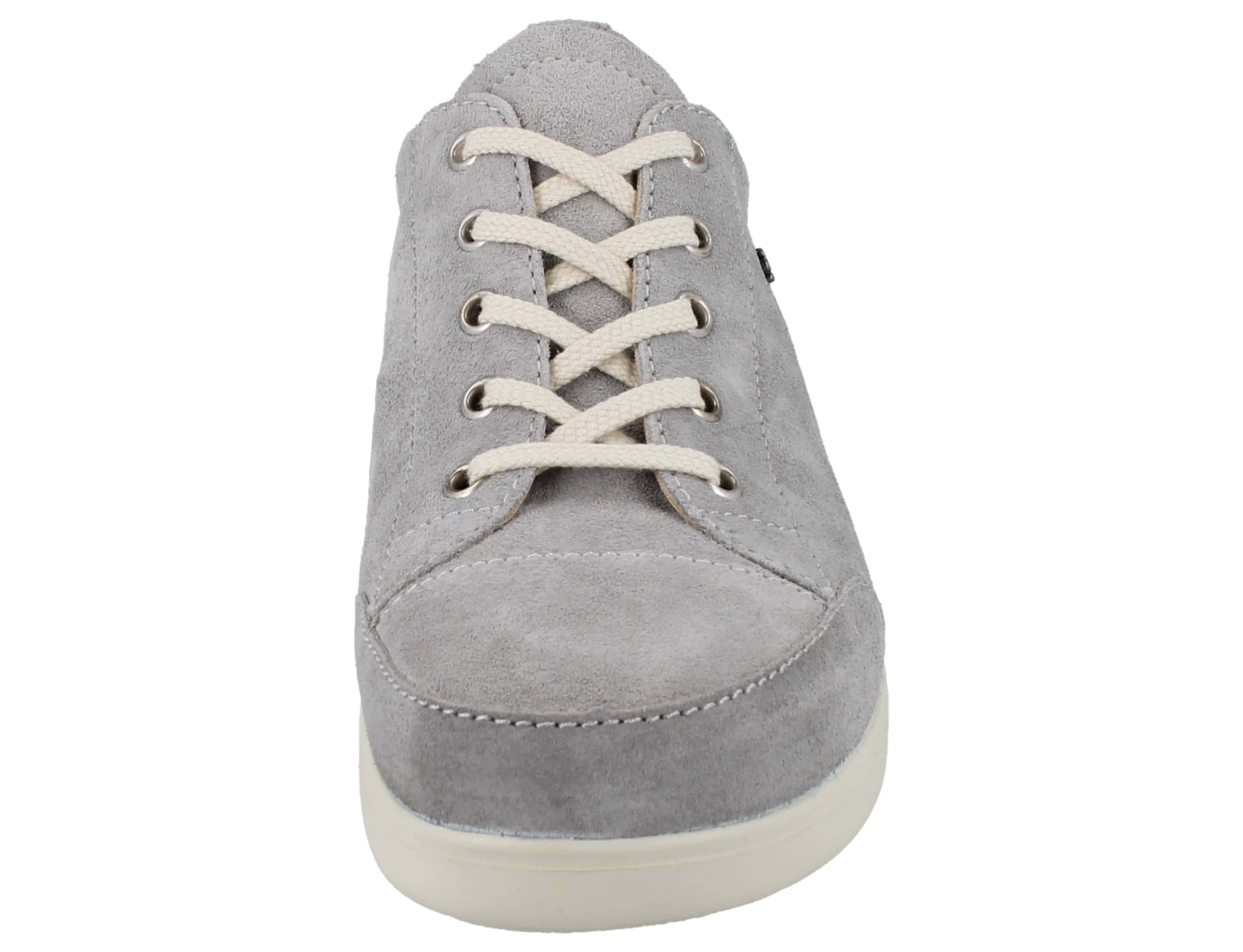 Finn Comfort FINN COMFORT Fataga Damen Schnürhalbschuhe grau Veloursleder - Größe: Schnürschuh Wechselfußbett