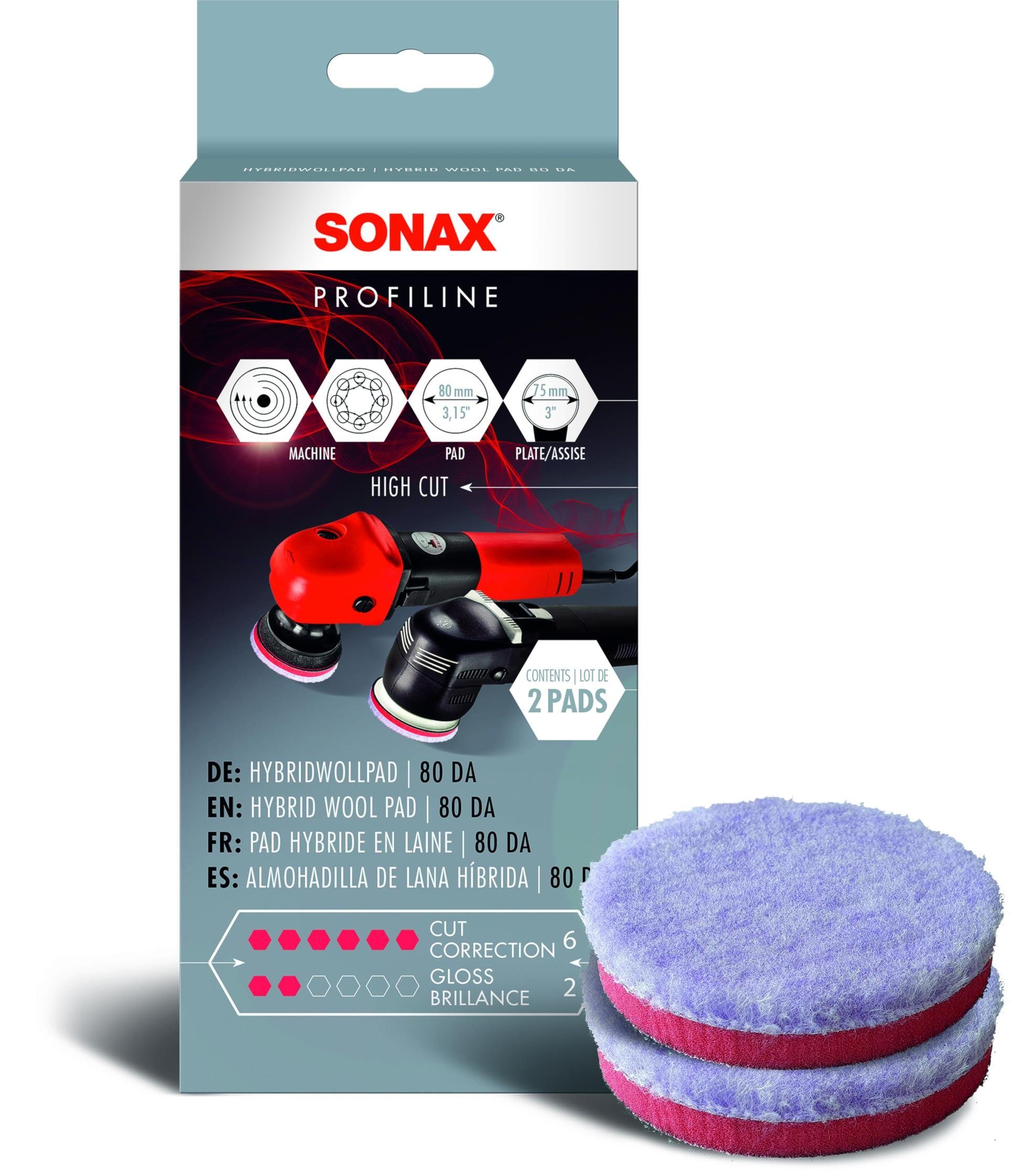 Sonax SONAX HybridWollPad 80 DA (2er Faltschachtel) Lackpolitur