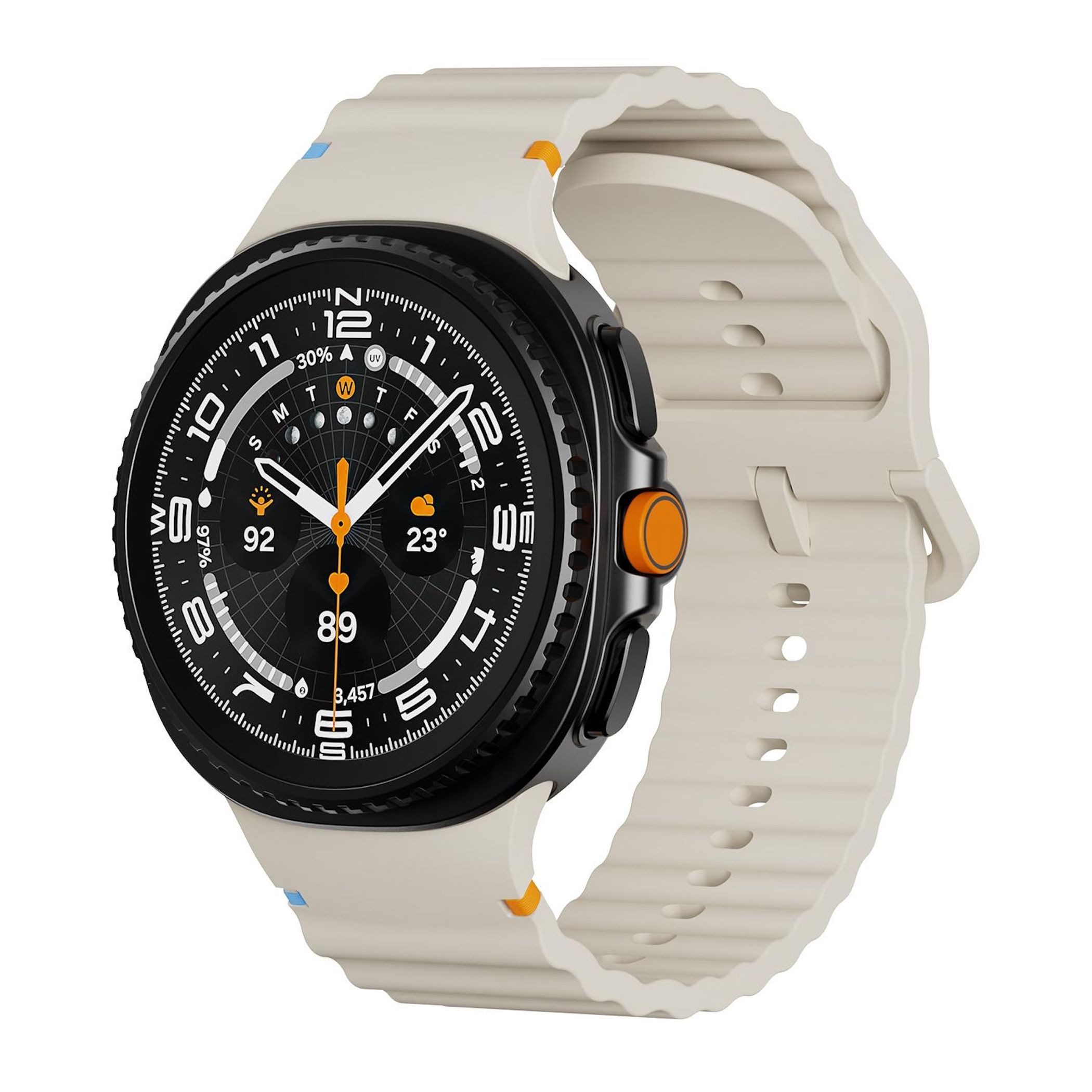 Wigento Smartwatch-Armband Silikon für Samsung Galaxy Watch 9 / 8 / 8 Classic Wellenstruktur, Verstellbar, strukturierte Oberfläche