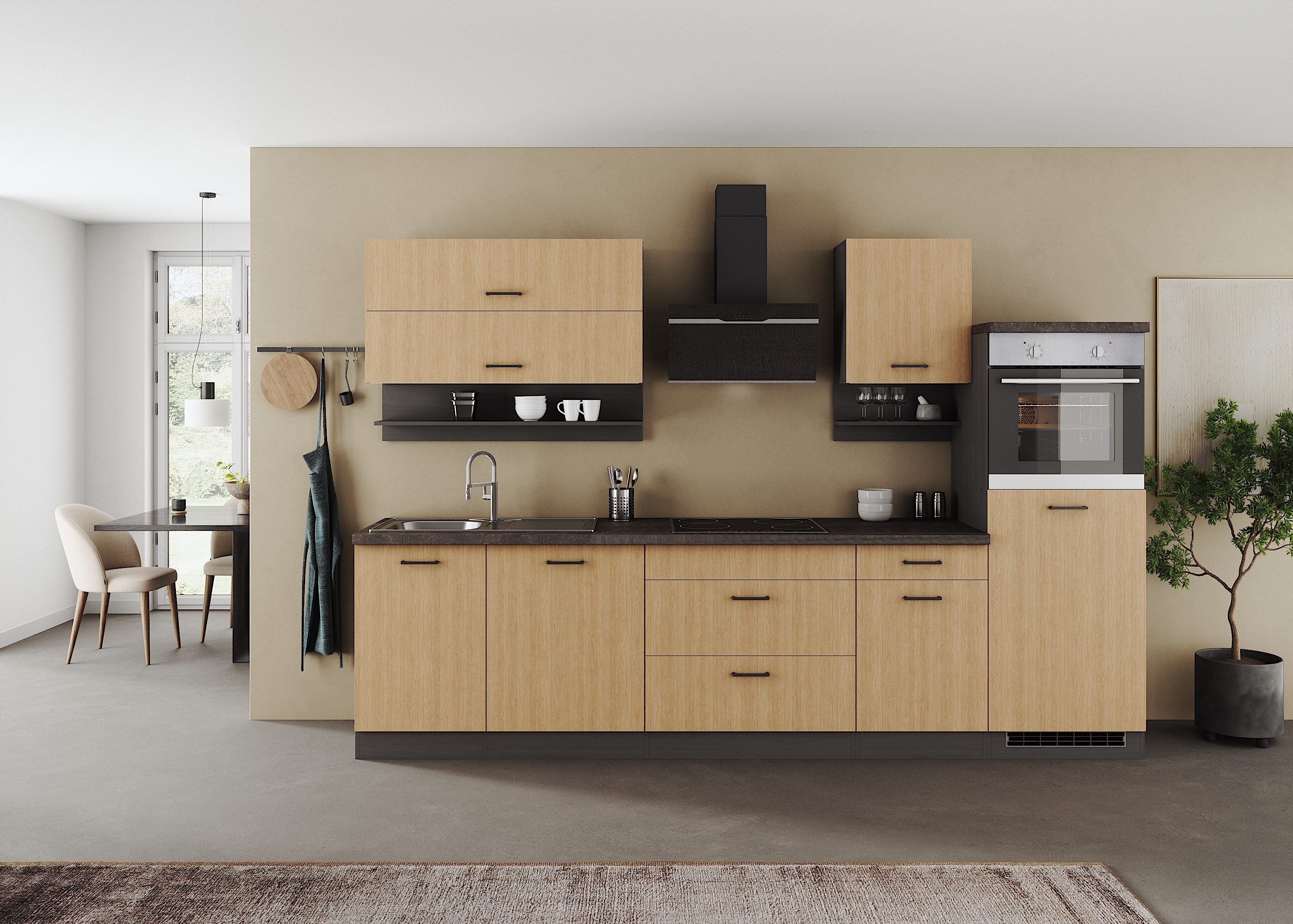 KOCHSTATION Küchenzeile KS-Frieda Breite 300 cm, wahlweise mit E-Geräten, m günstig online kaufen