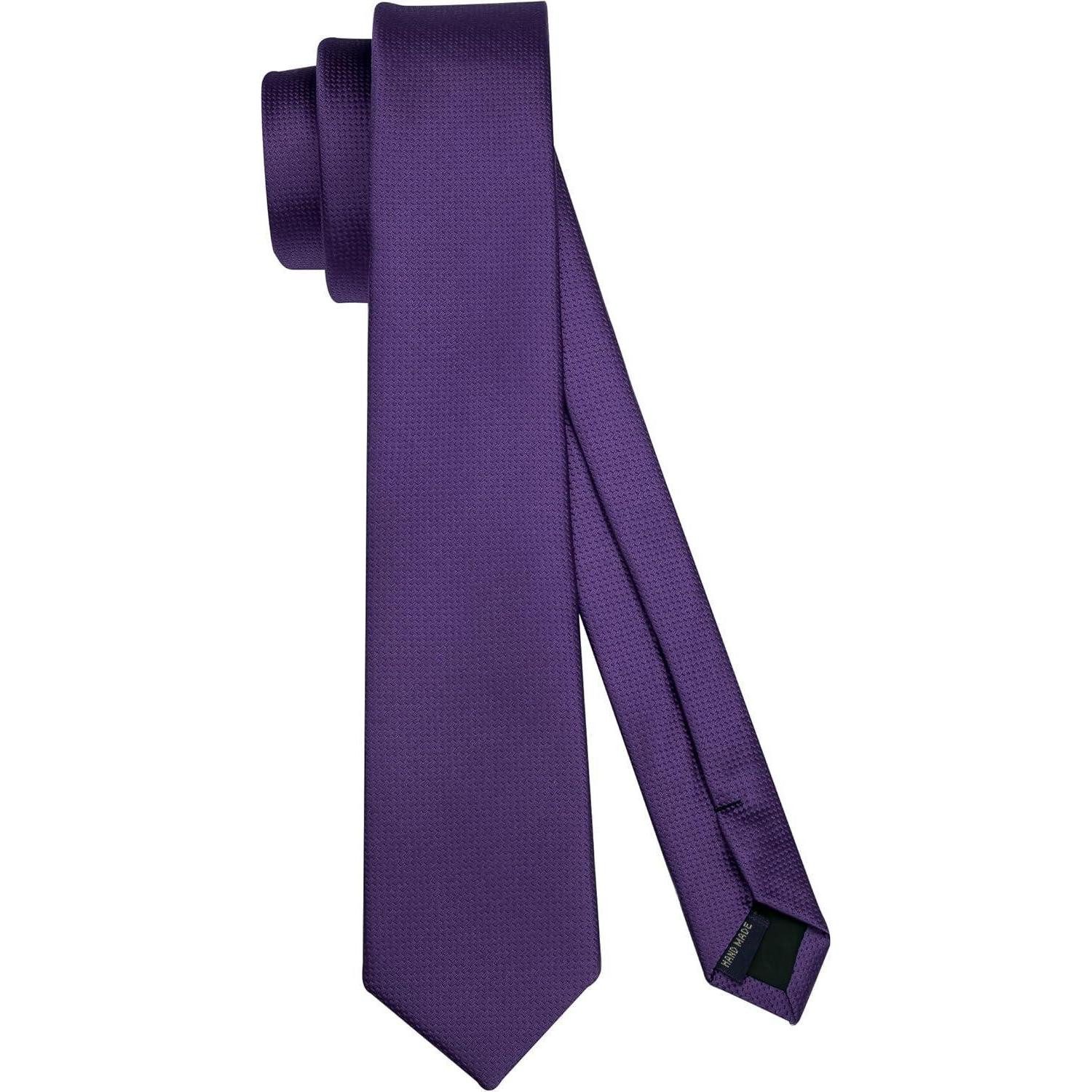 Krawatte Krawatte Herren schmale Seidenkrawatte Hochzeit 6cm Lila Einheitsgröße