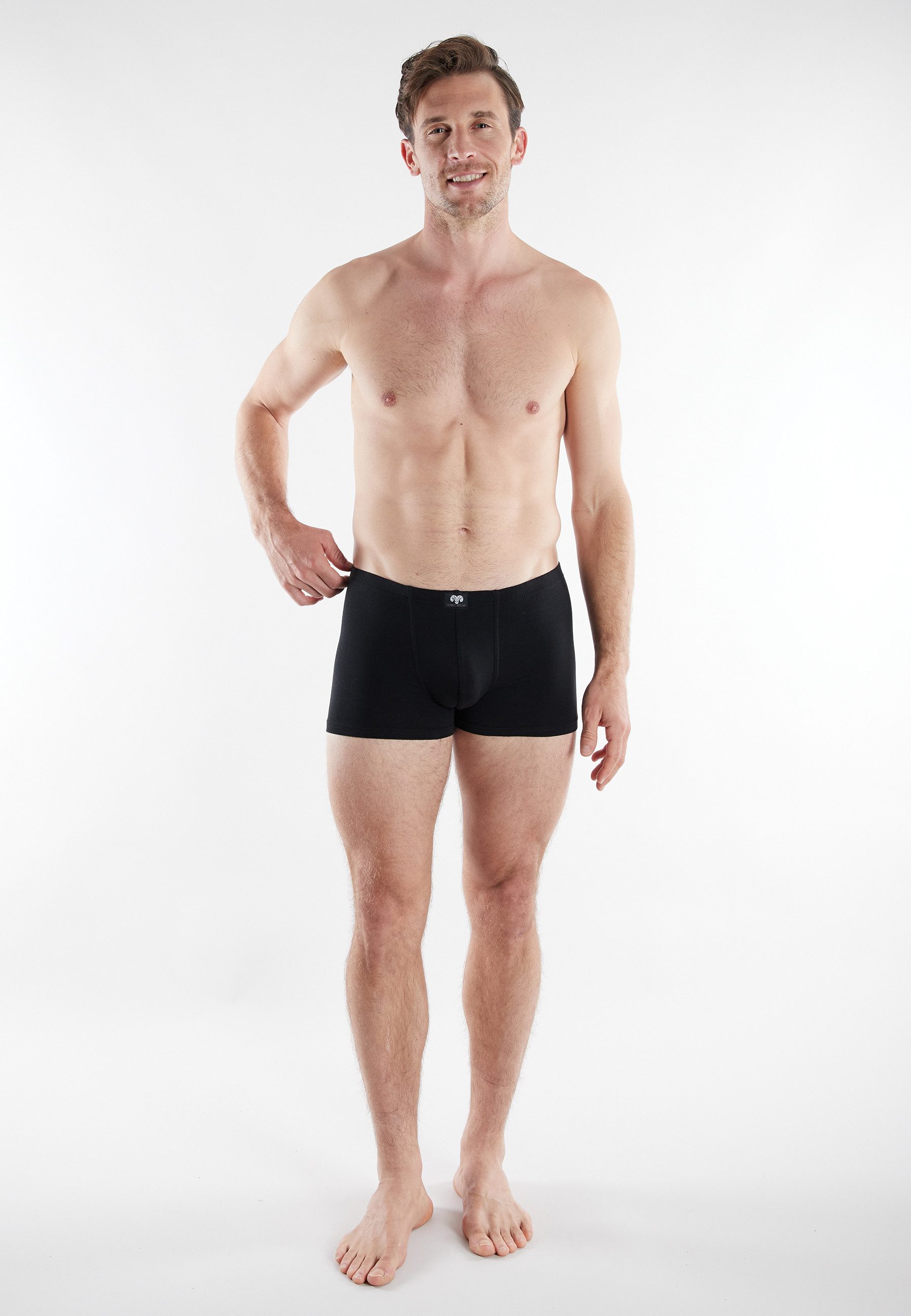 CECEBA Boxershorts CECEBA Herren Short-Pants schwarz uni 5er Pack (5-St) günstig online kaufen