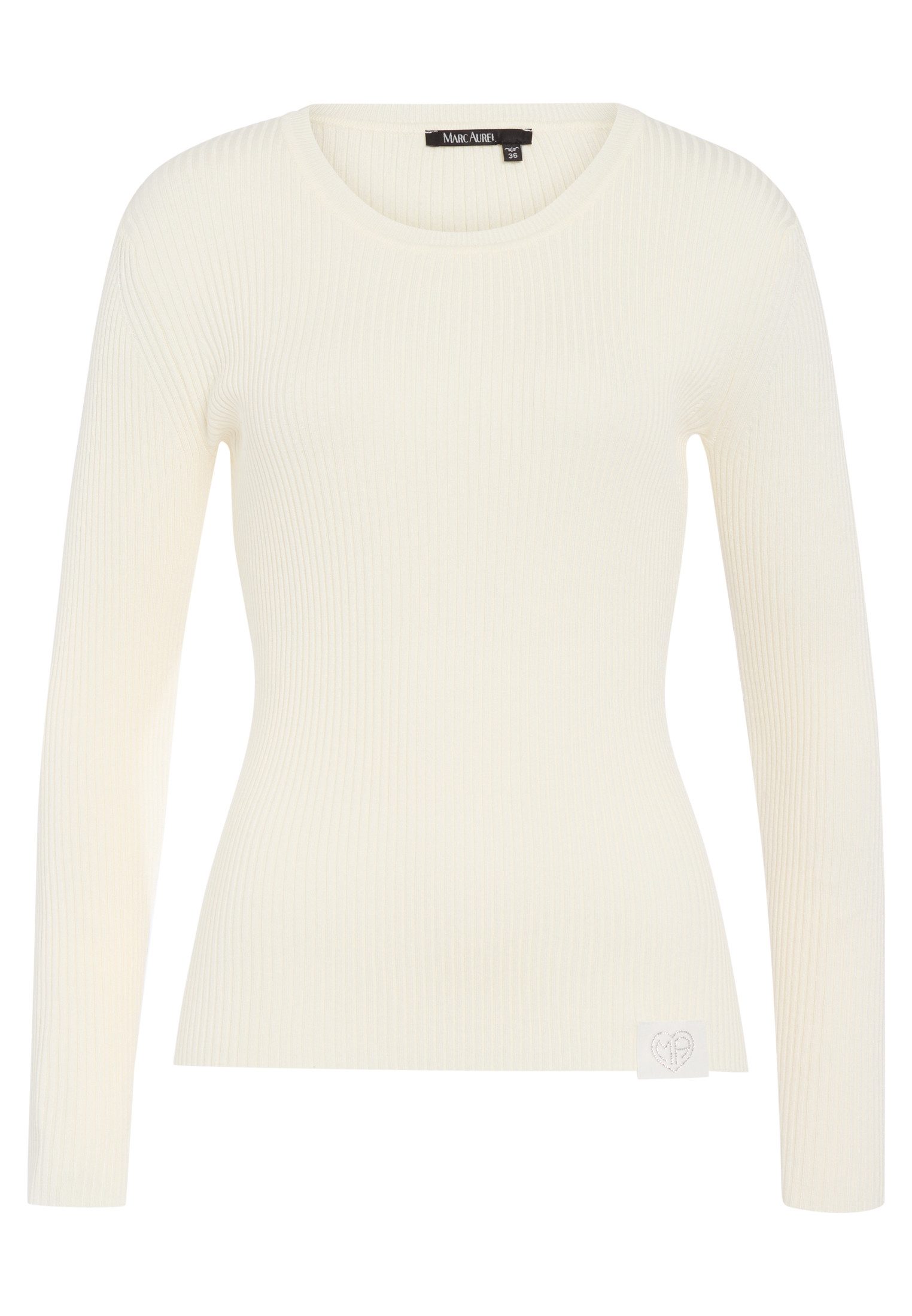 MARC AUREL Rundhalspullover in Rippen-Optik günstig online kaufen