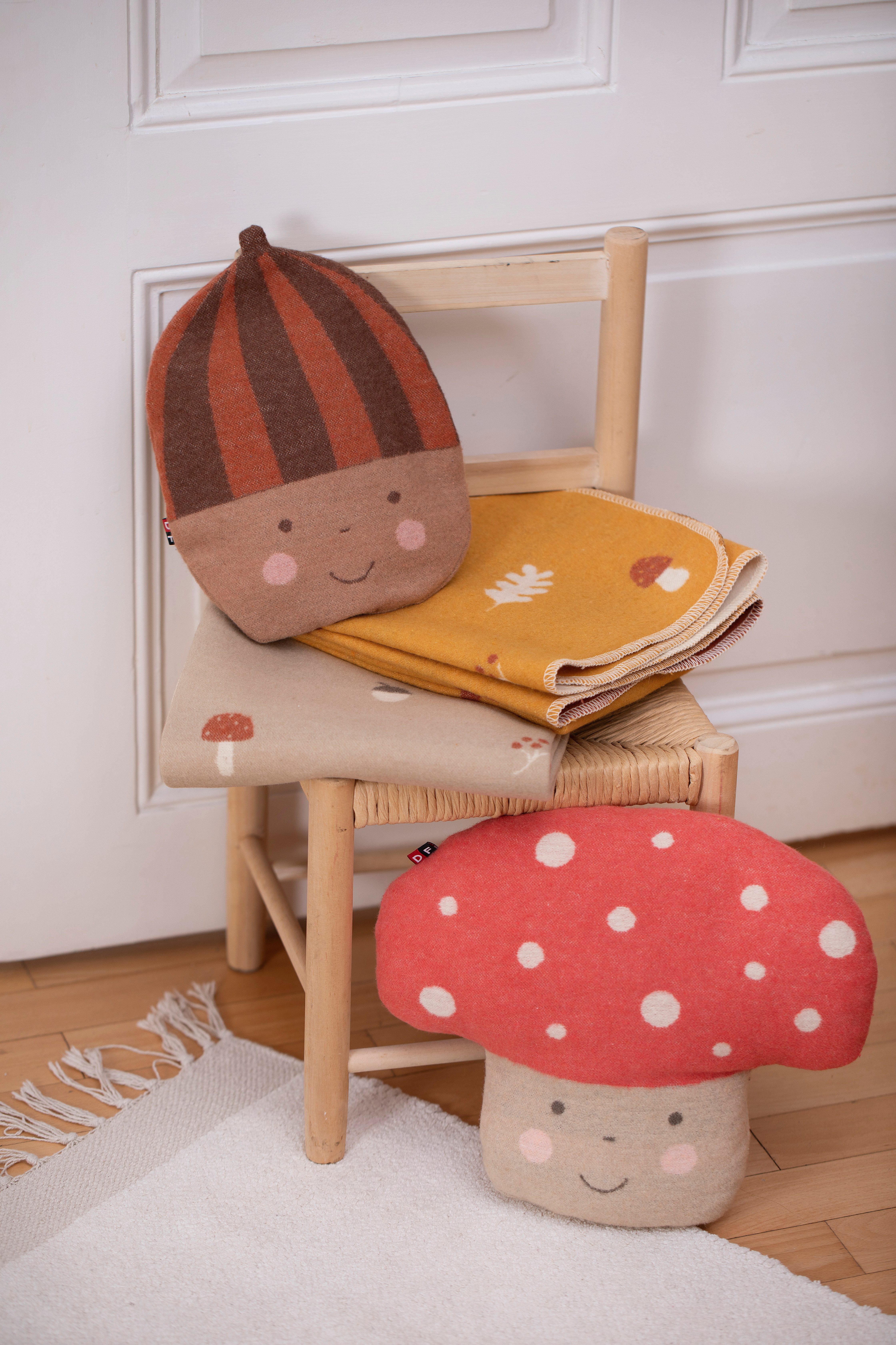 Babydecke Juwel 'Forest Friends' 70 x 90 cm Gold- Gelb, DAVID FUSSENEGGER