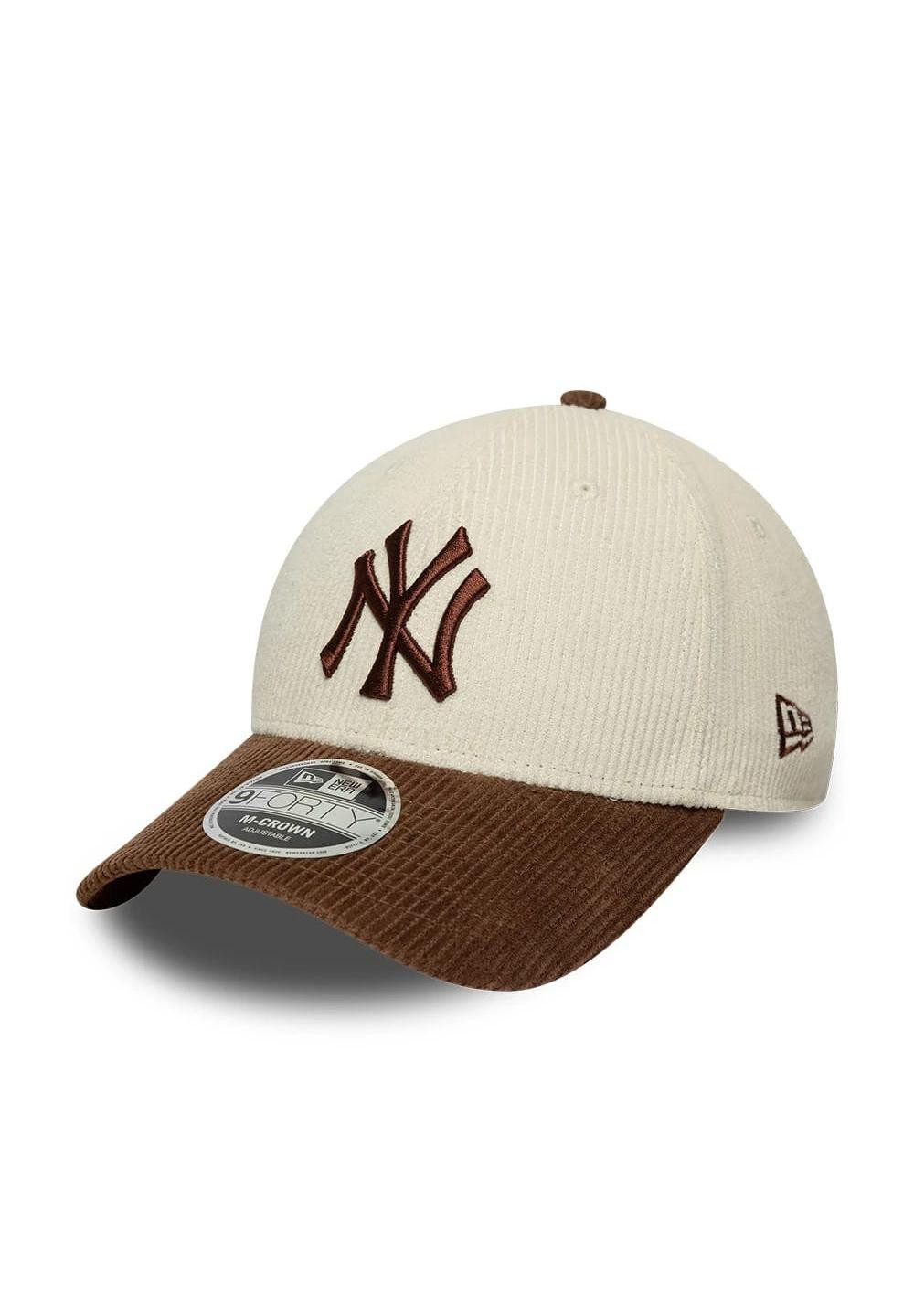 New Era Baseball Cap New York Yankees Cord 9Forty Adjustable M-Crown New Era Cap Beige (1-St)