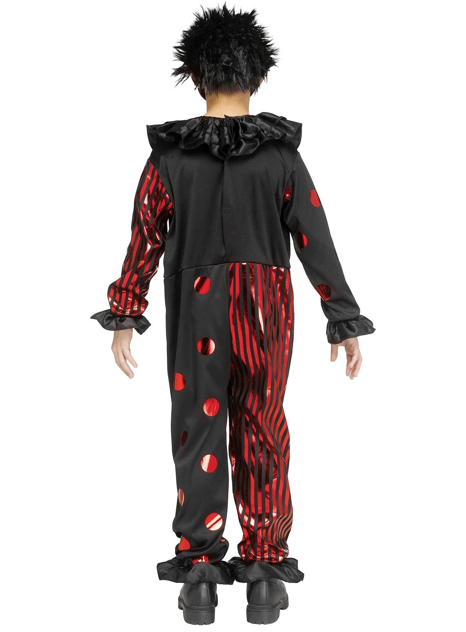 Fun World Clown-Kostüm Hochglanz Horrorclown Kostüm für Kinder, Da spiegelt sich diabolische Freude im Gesicht ...