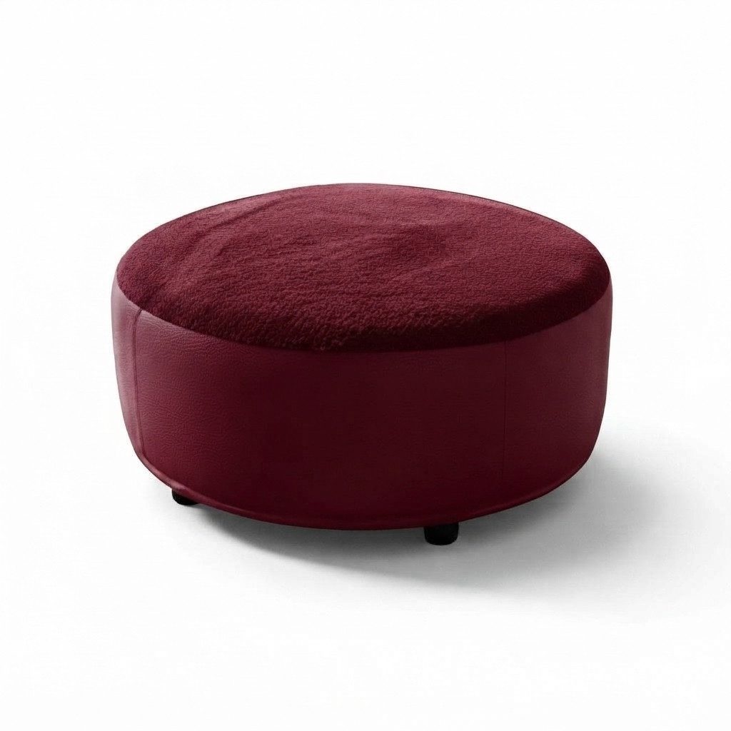 Xlmoebel Fußhocker Runder Pouf Hocker Beistellhocker Polsterhocker Sitzhocker (Hocker, 1 St., Hocker), Made in Europa